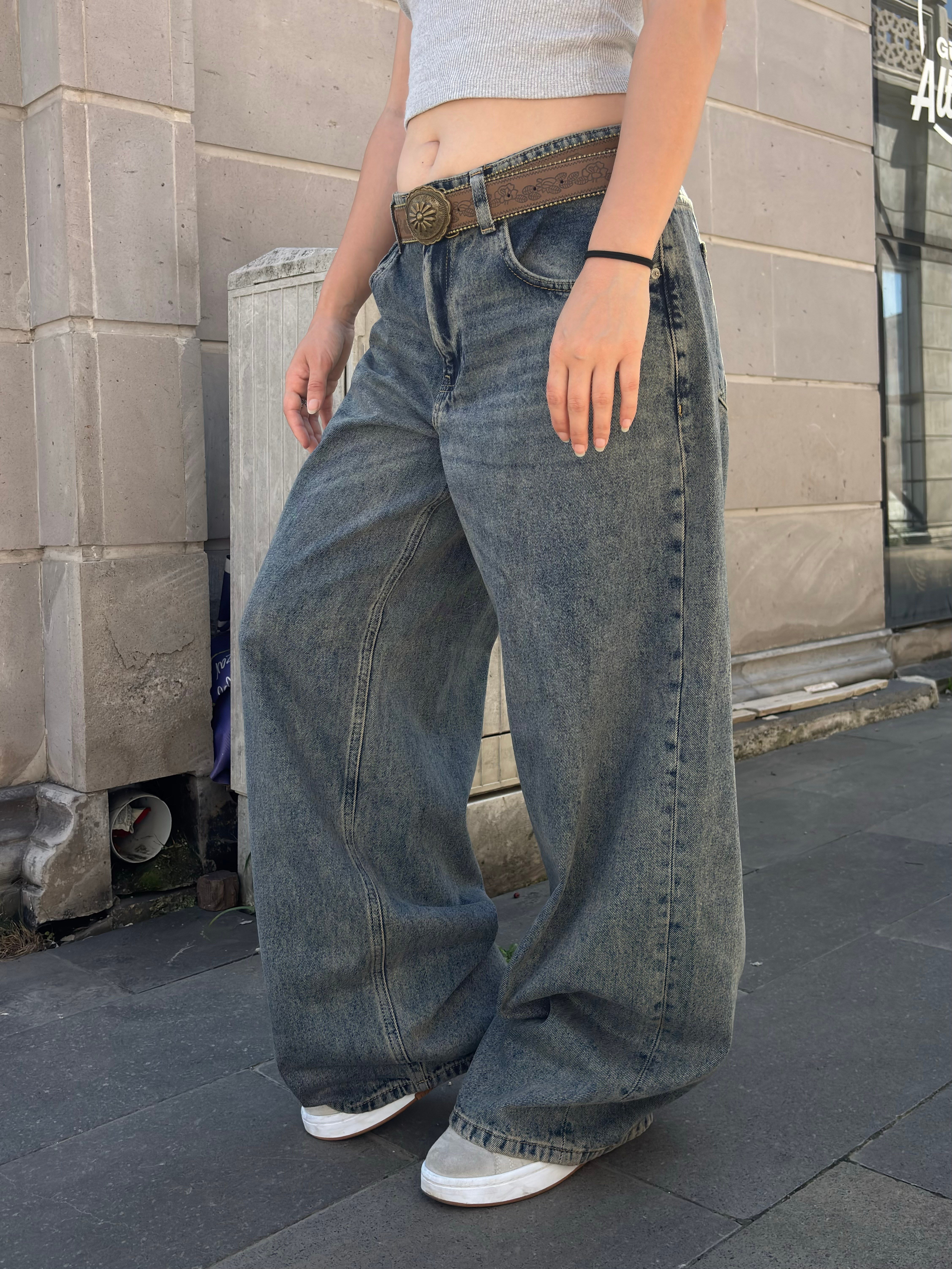Premium Iron-Mist  Eskitmeli Ultra Baggy Jean