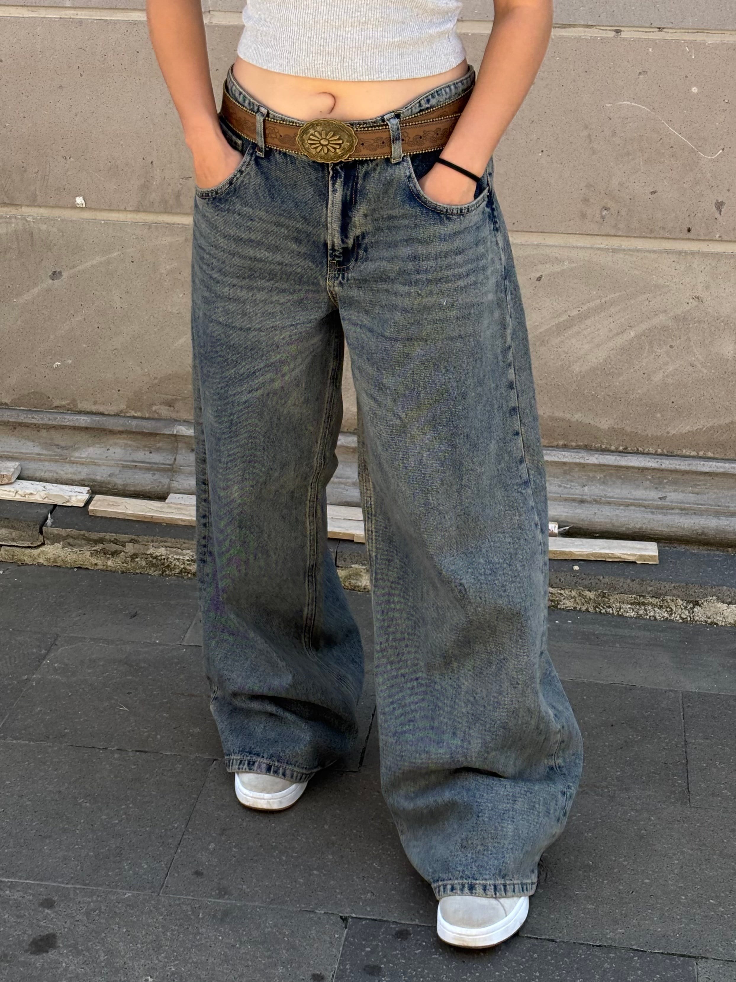 Premium Iron-Mist  Eskitmeli Ultra Baggy Jean