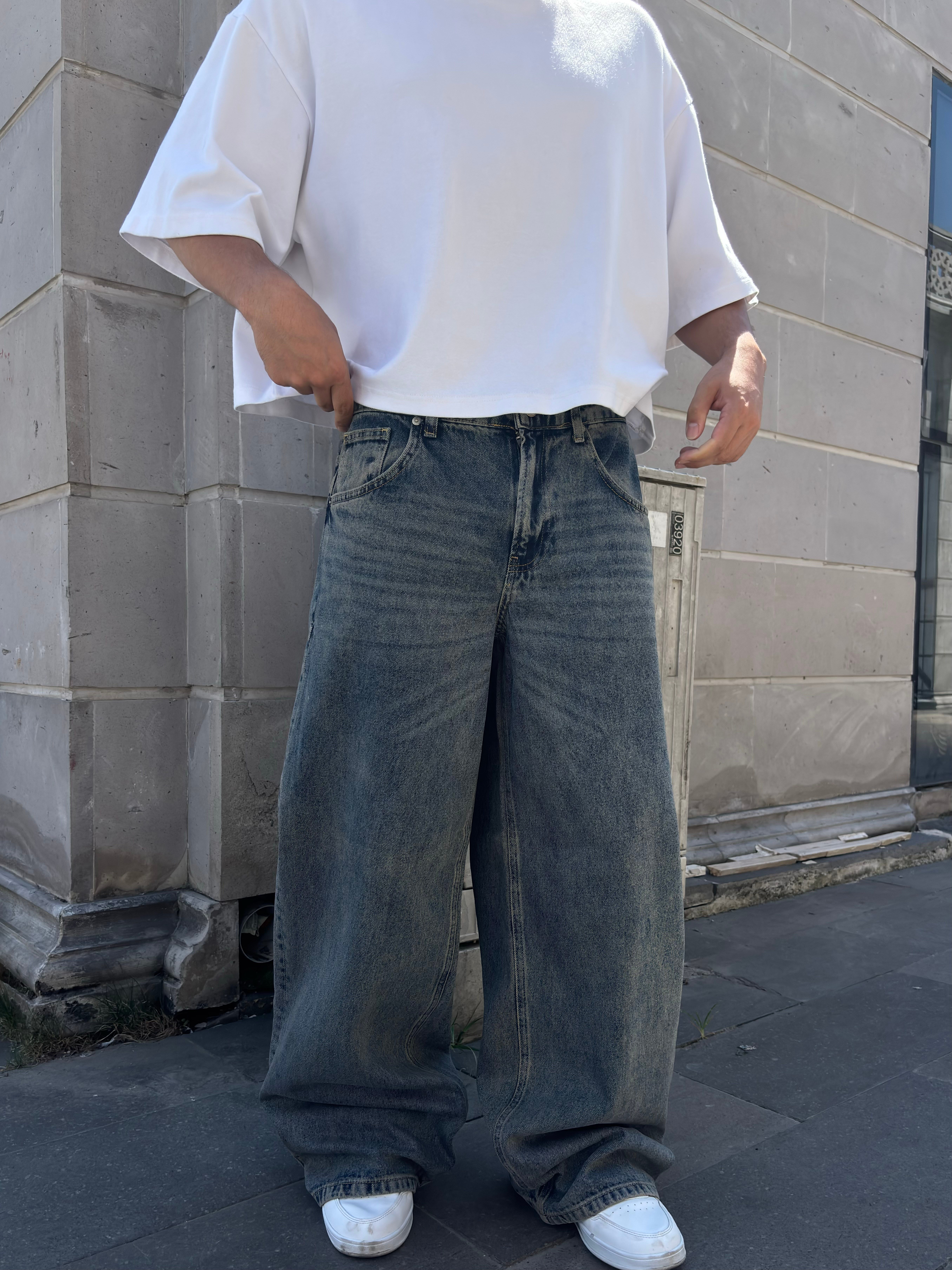 Premium Iron-Mist  Eskitmeli Ultra Baggy Jean