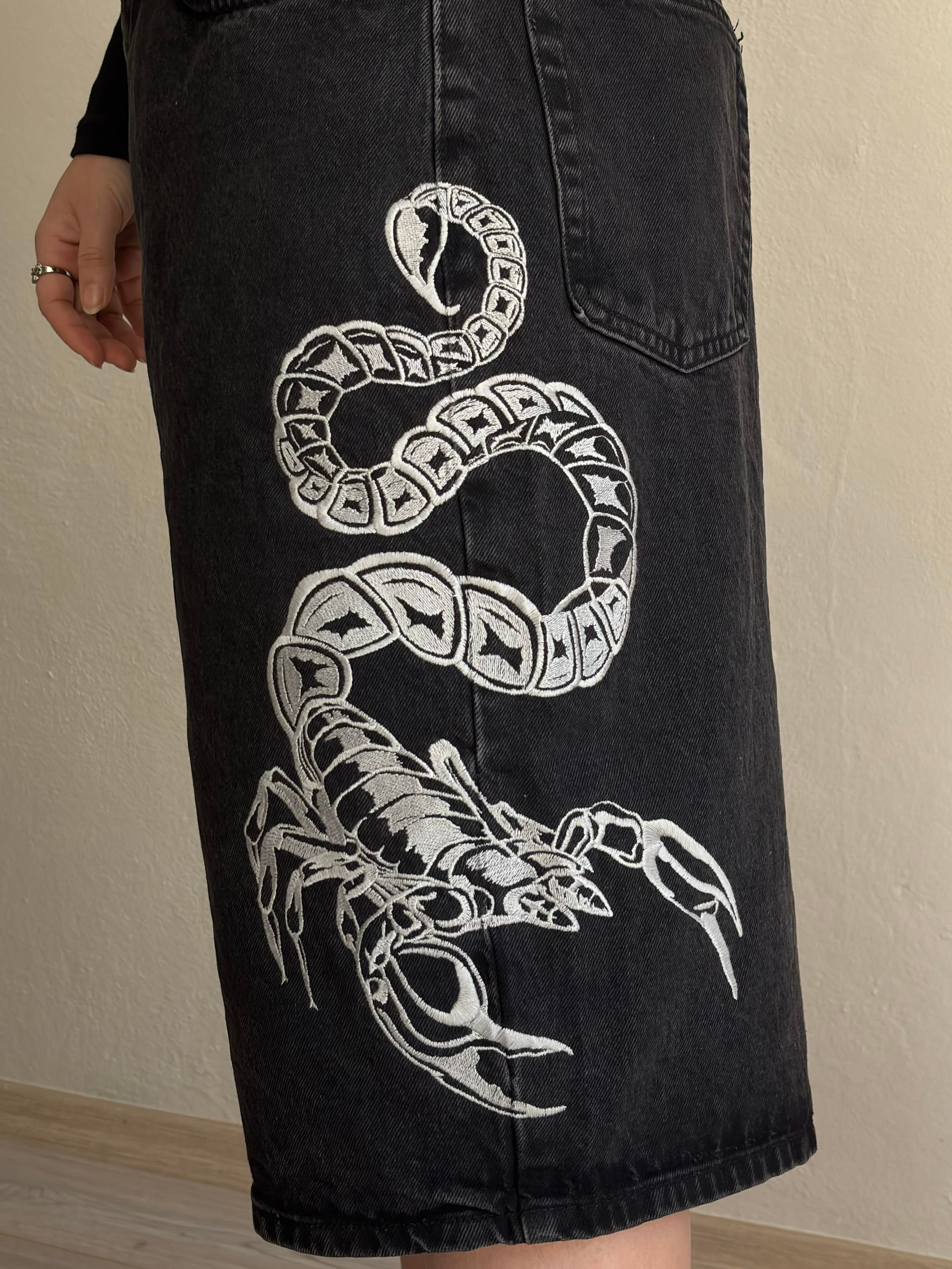 Premium Jack Washed Black Scorpion Denim Jorts