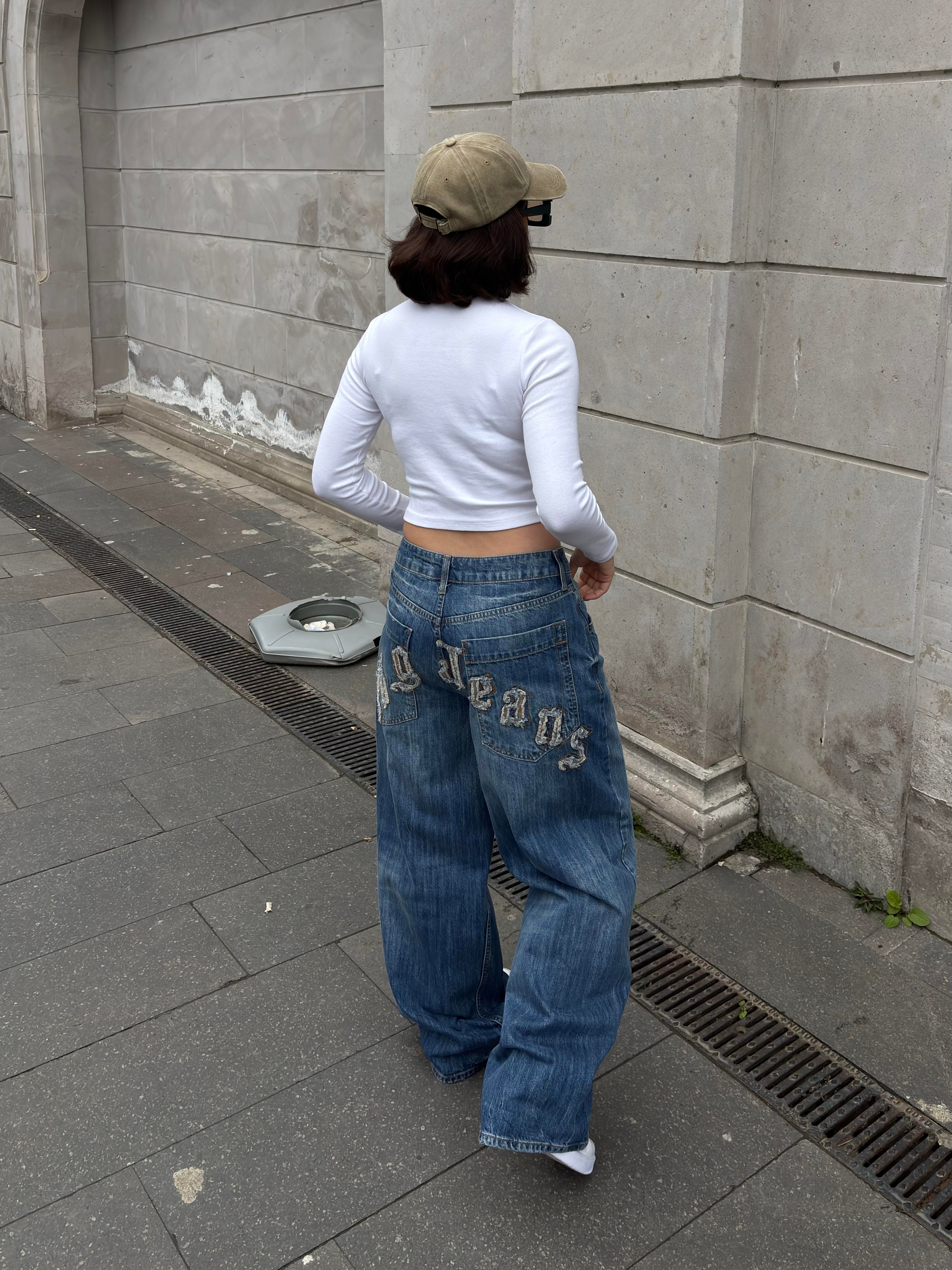 Premium Jaya Back Graphic Baggy Jean
