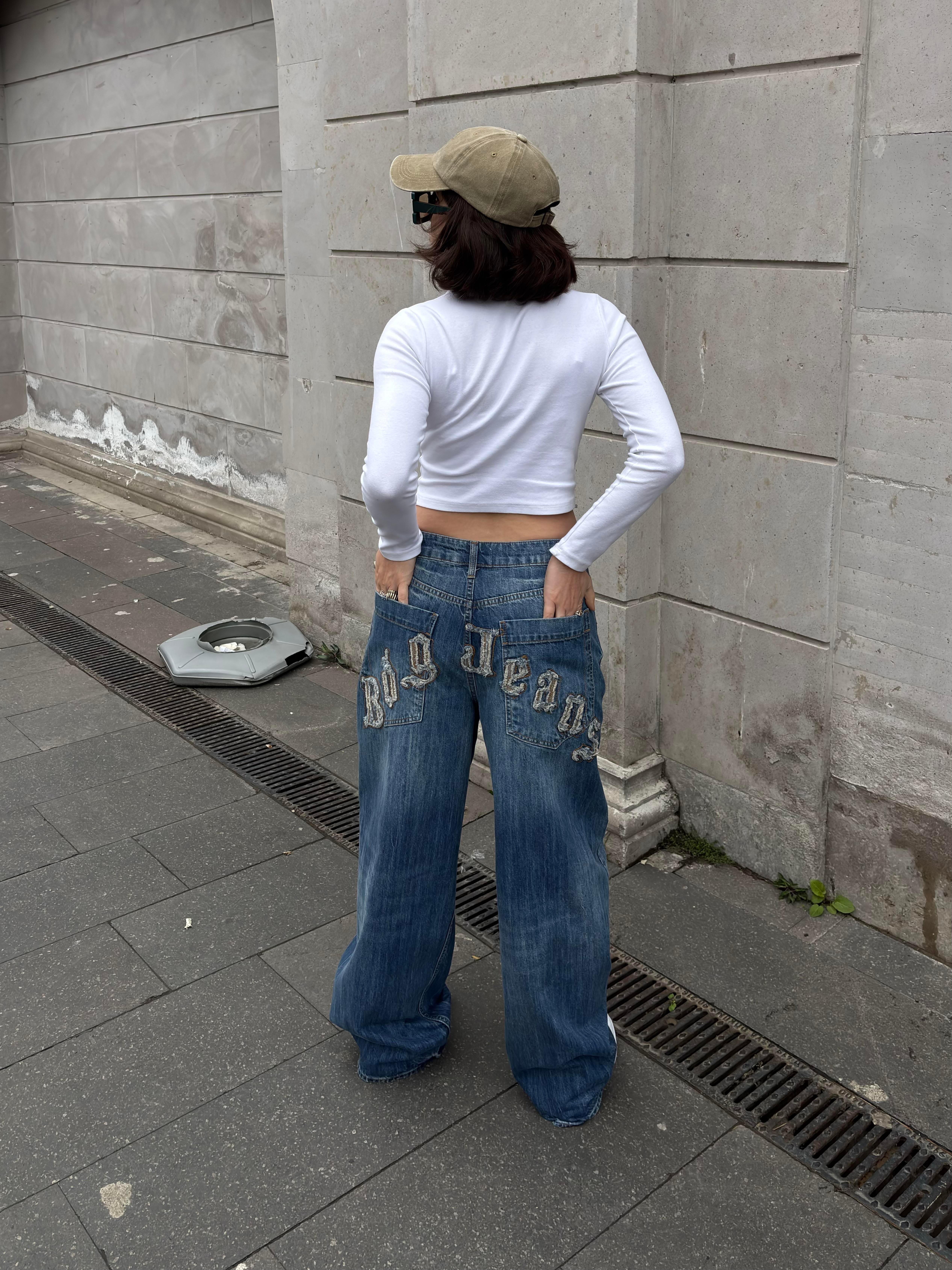 Premium Jaya Back Graphic Baggy Jean