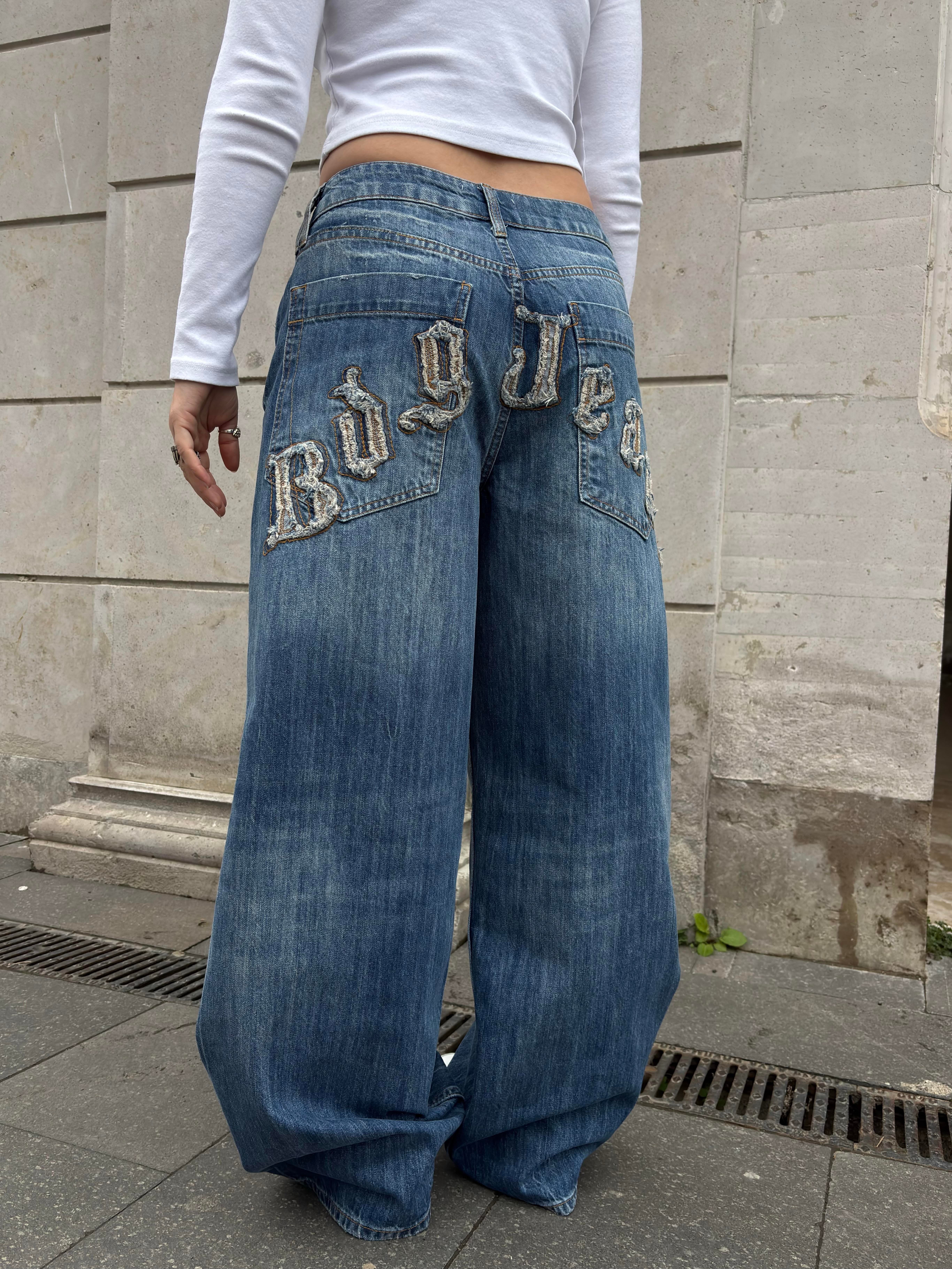 Premium Jaya Back Graphic Baggy Jean