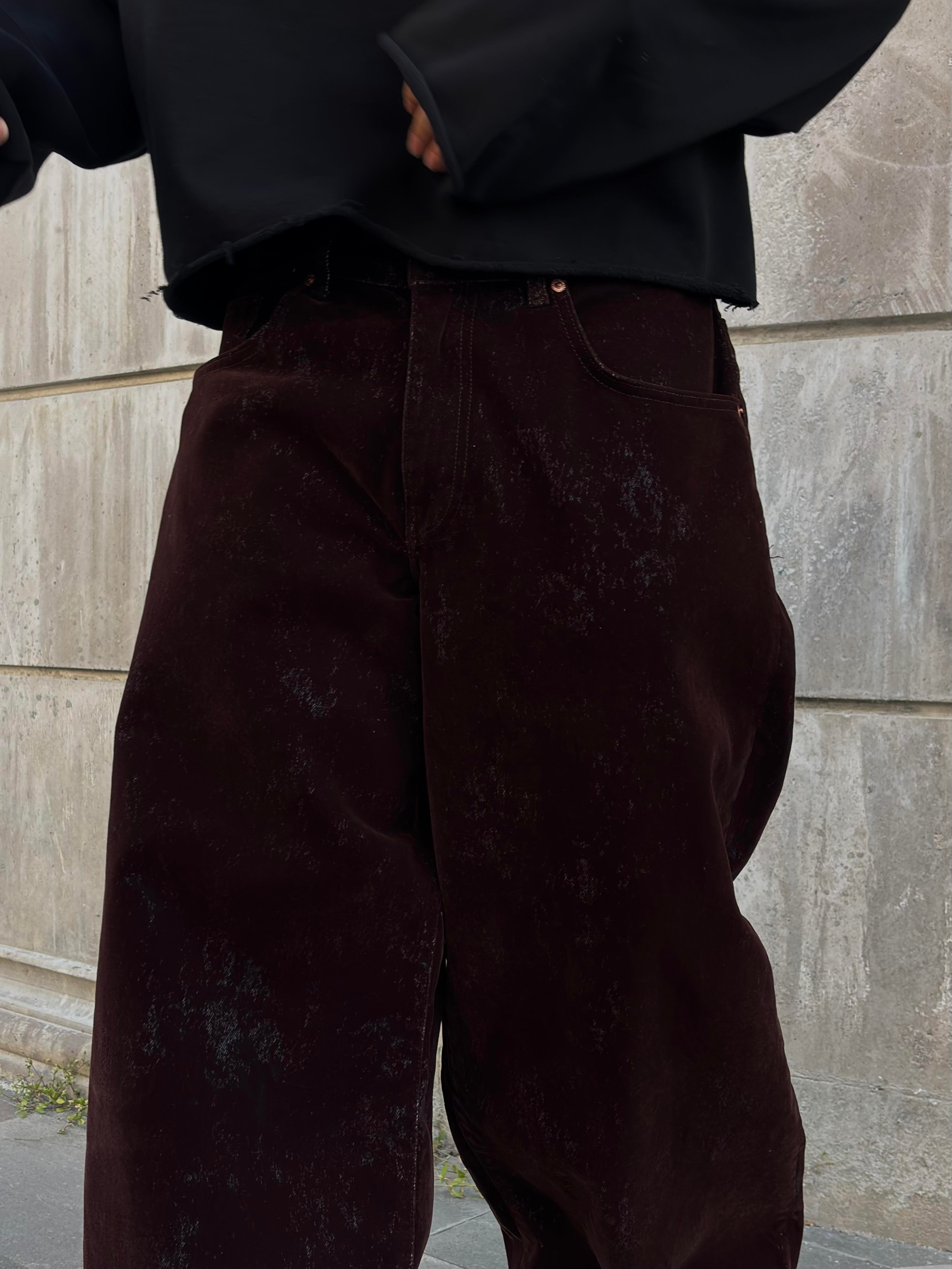 Premium Kadife Kaplama Baggy Jean