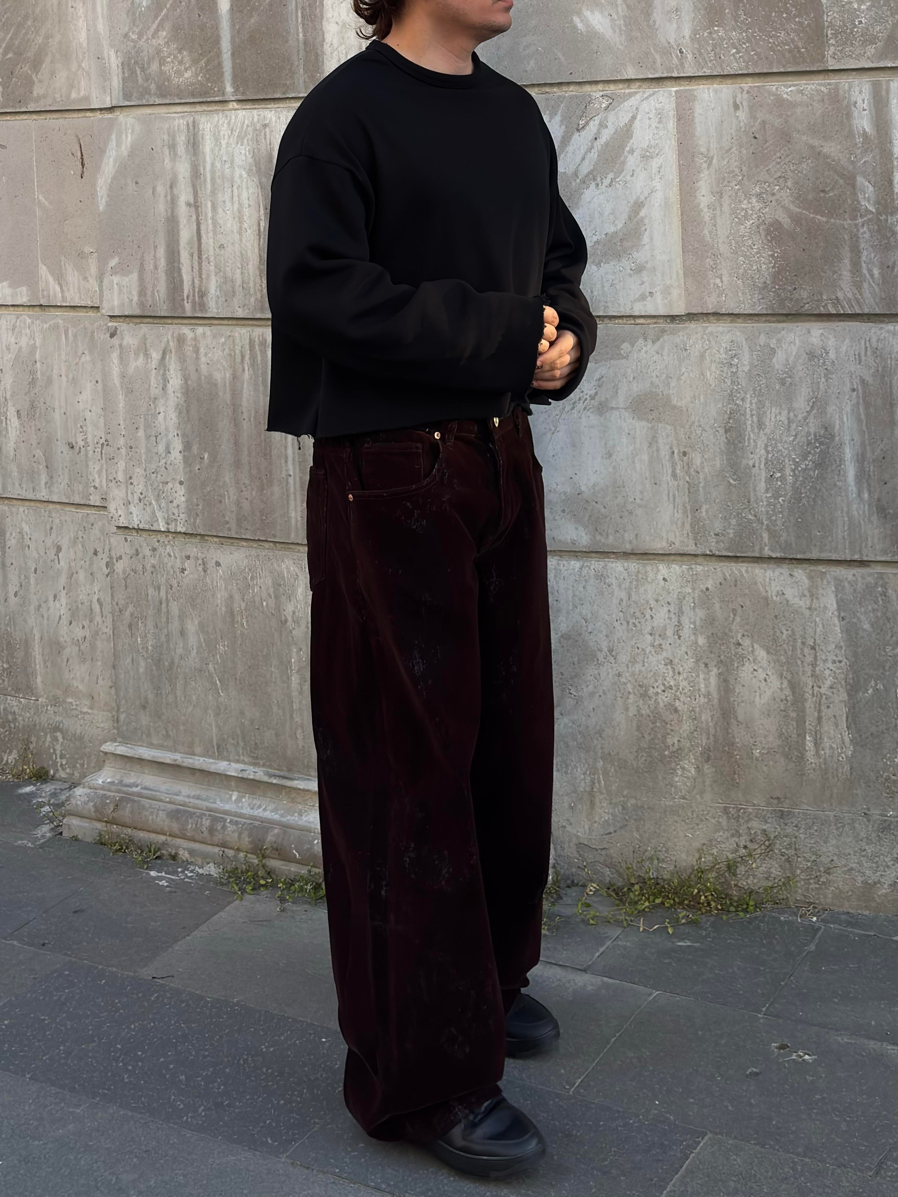 Premium Kadife Kaplama Baggy Jean