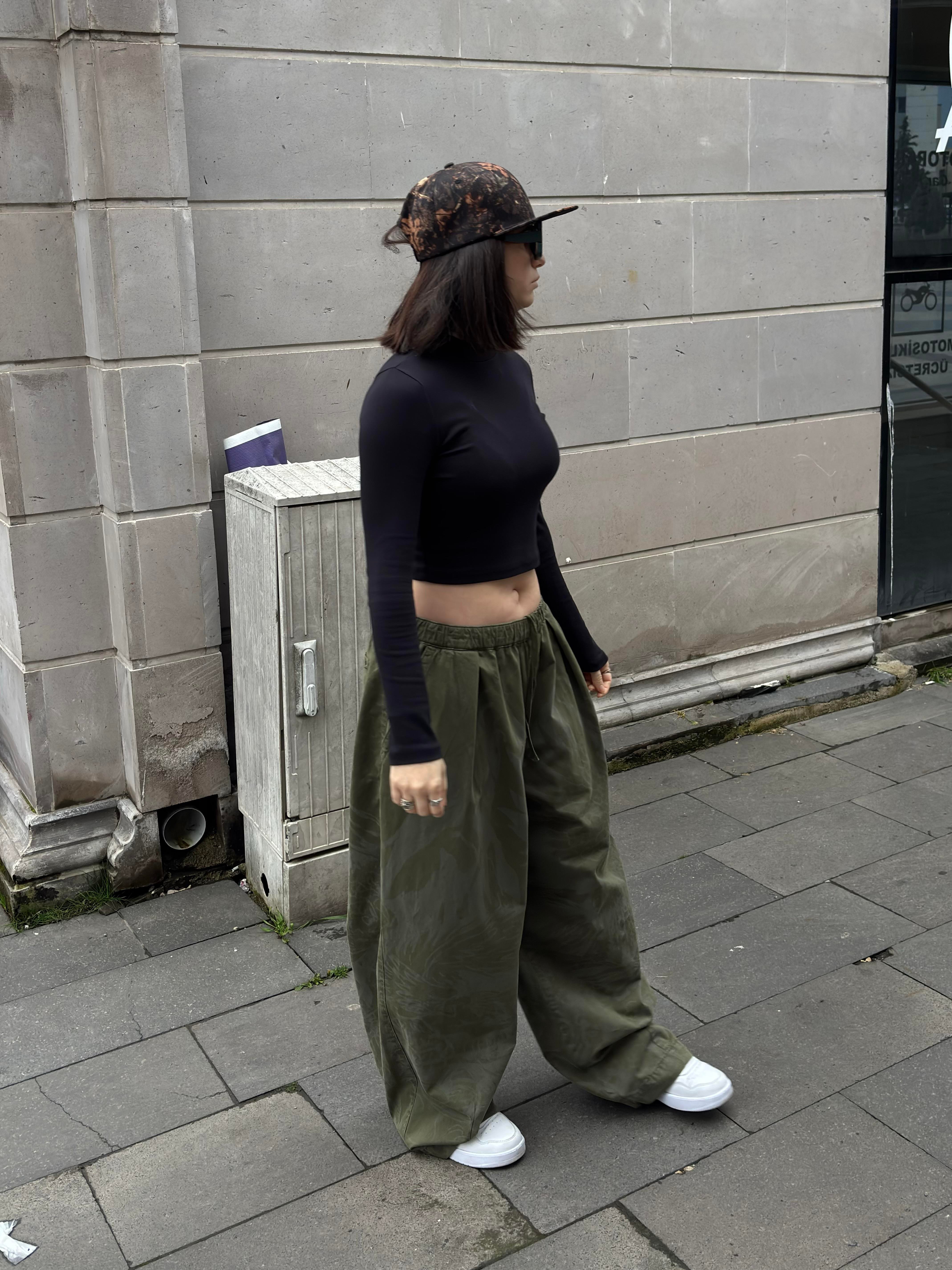Premium Khaki Bobbi Eagle Cocoon Pant
