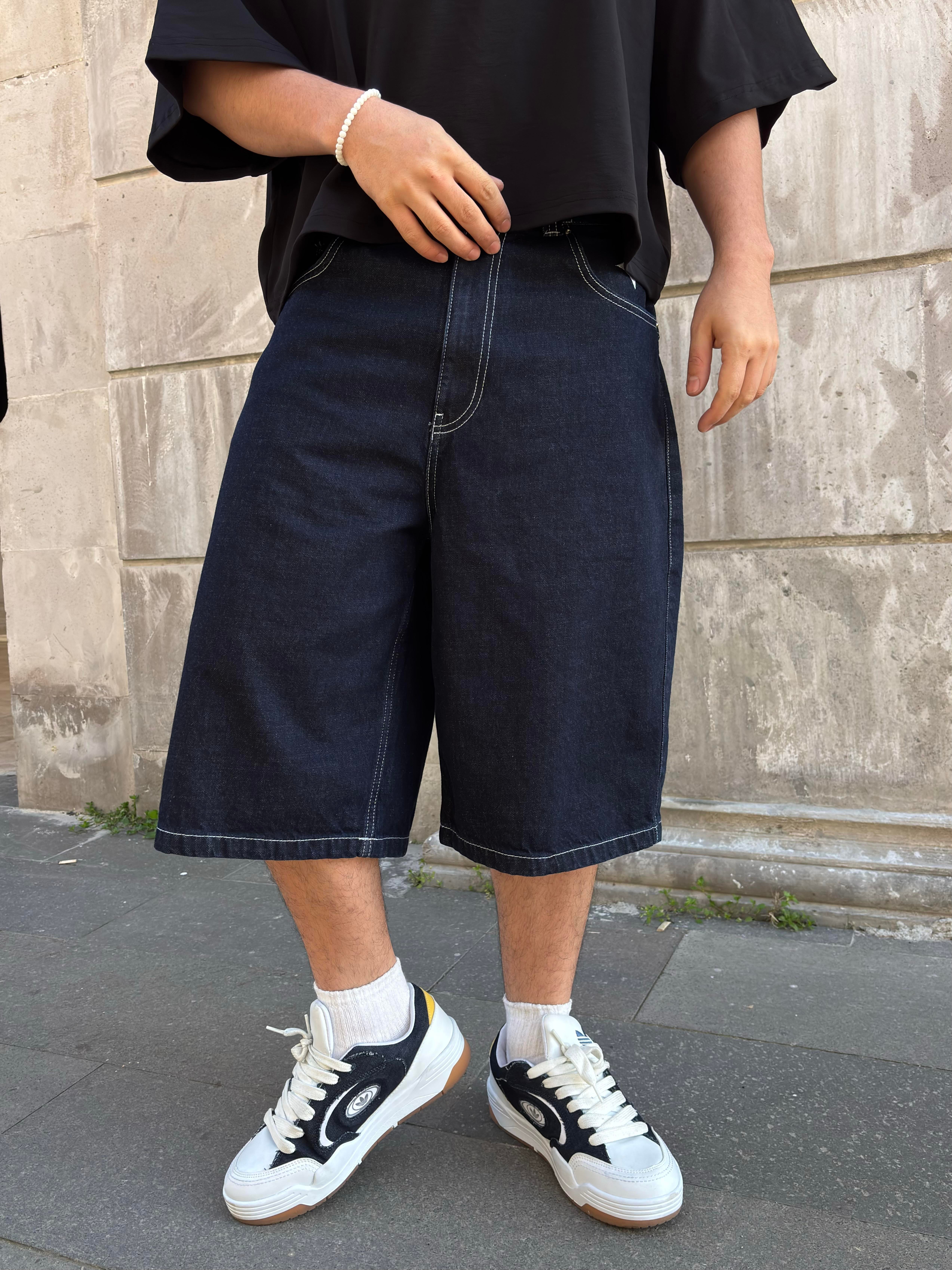 Premium LA Galaxy Nakışlı Baggy Jorts