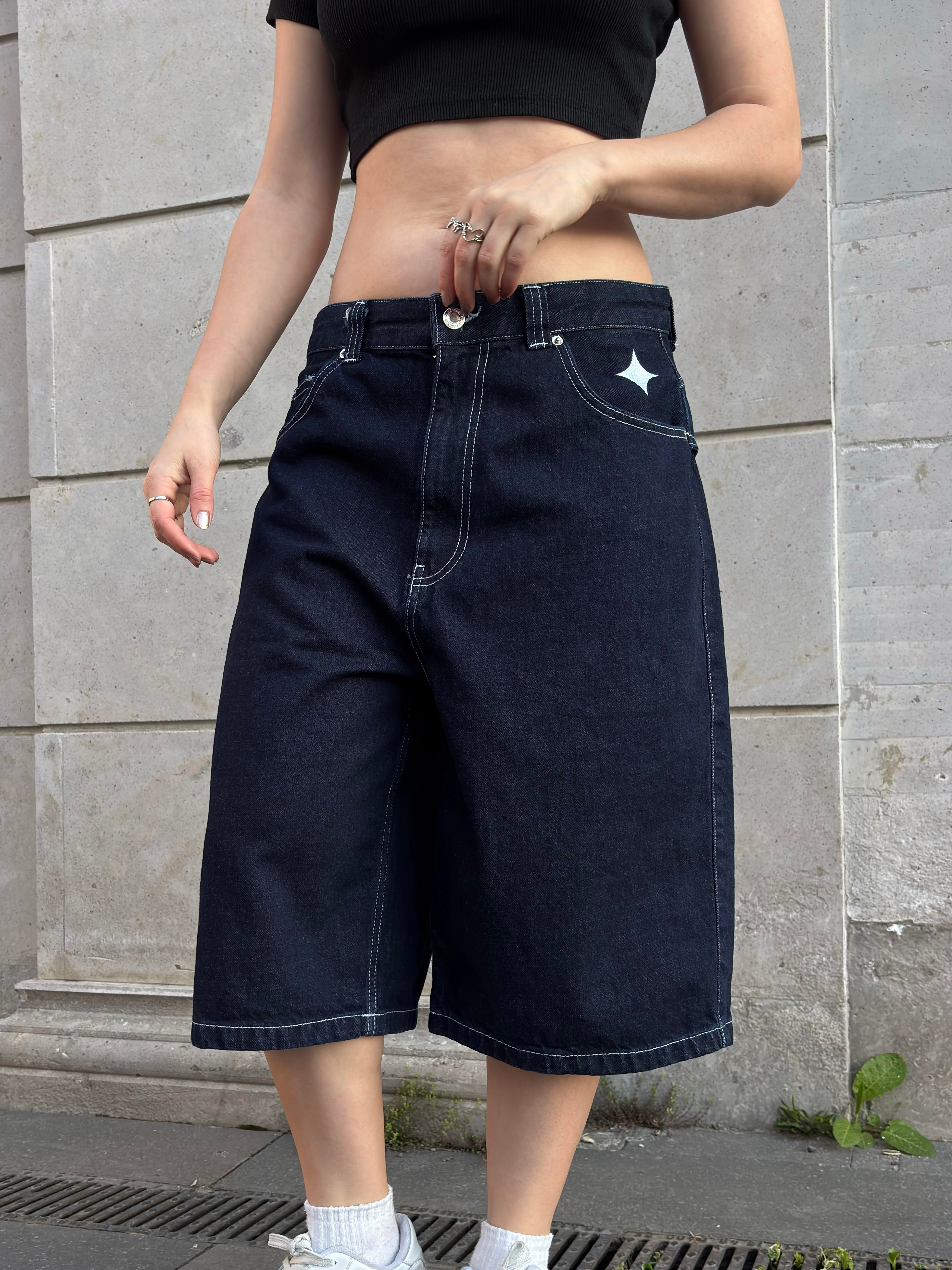 Premium LA Galaxy Nakışlı Baggy Jorts