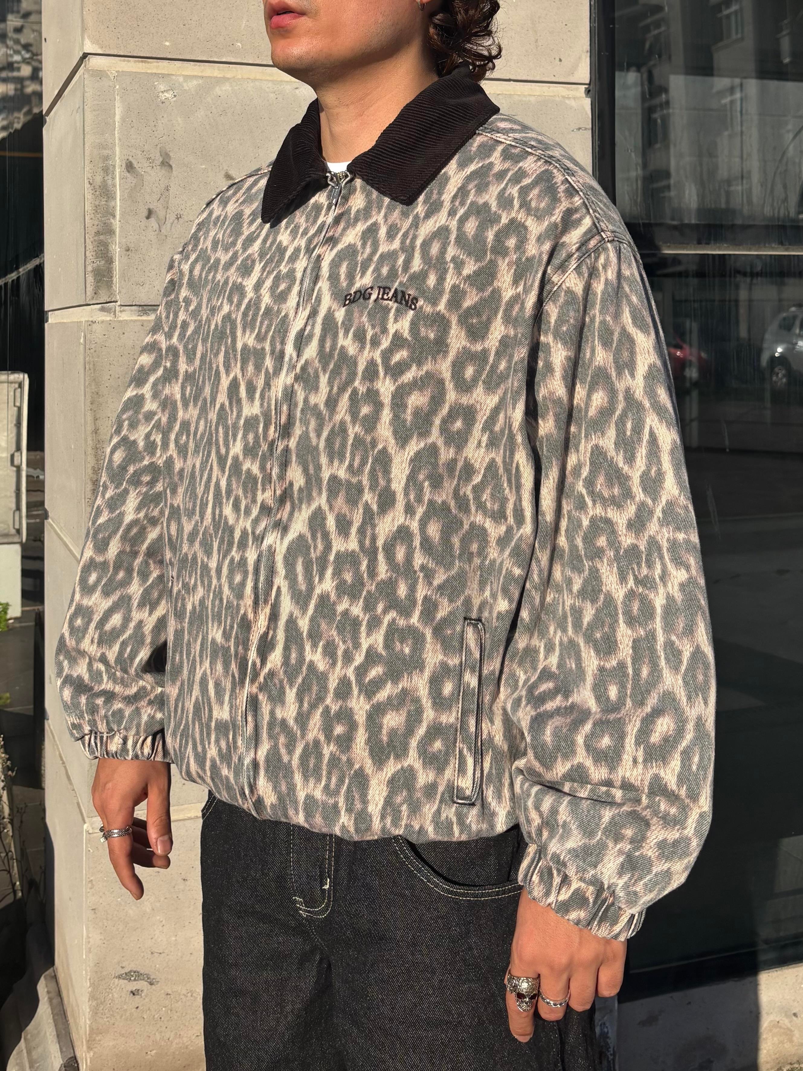 Premium Leopard Print Bomber Jacket
