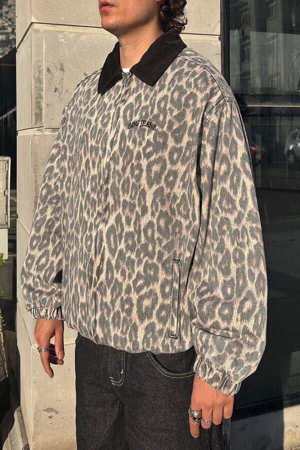 Premium Leopard Print Bomber Jacket