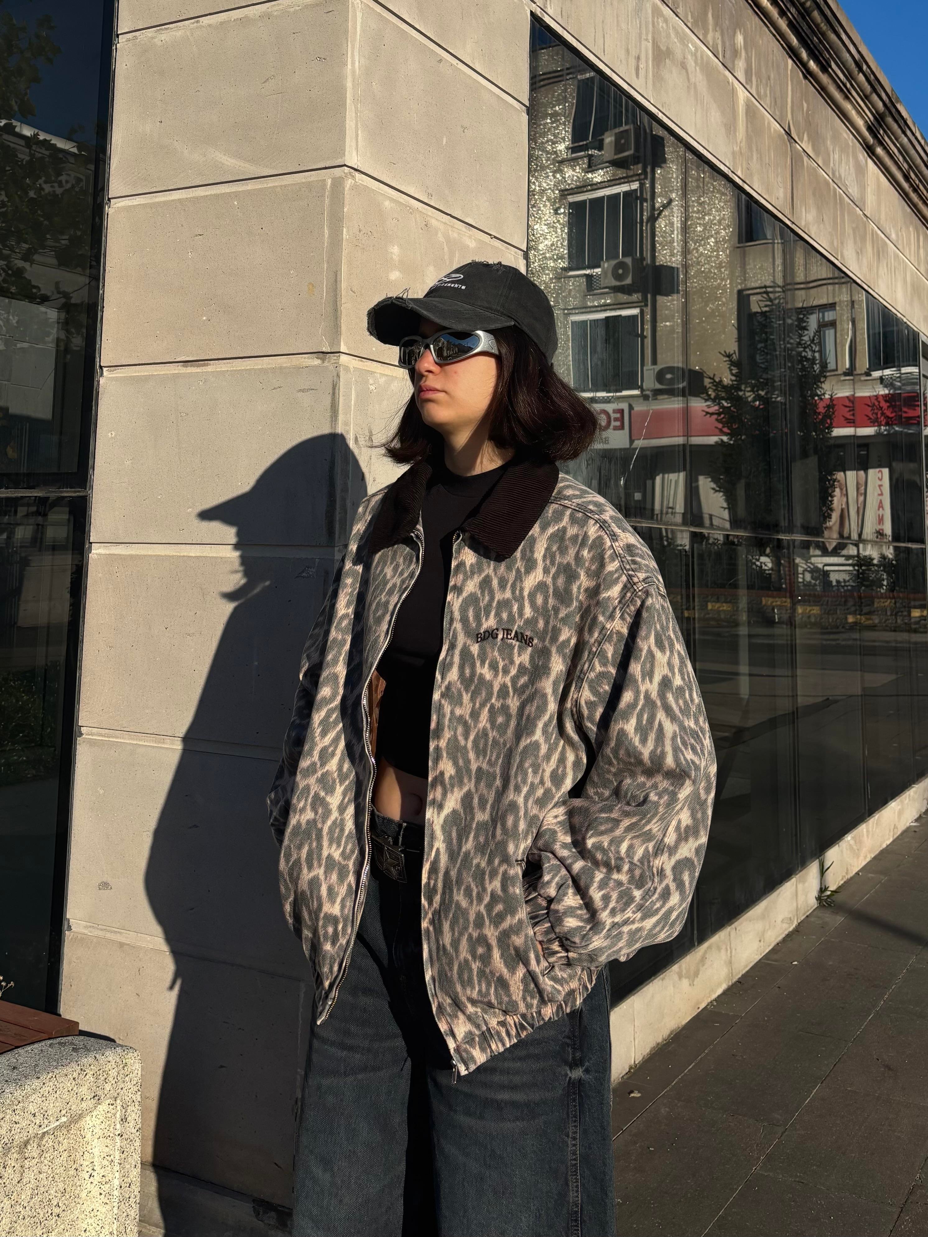Premium Leopard Print Bomber Jacket