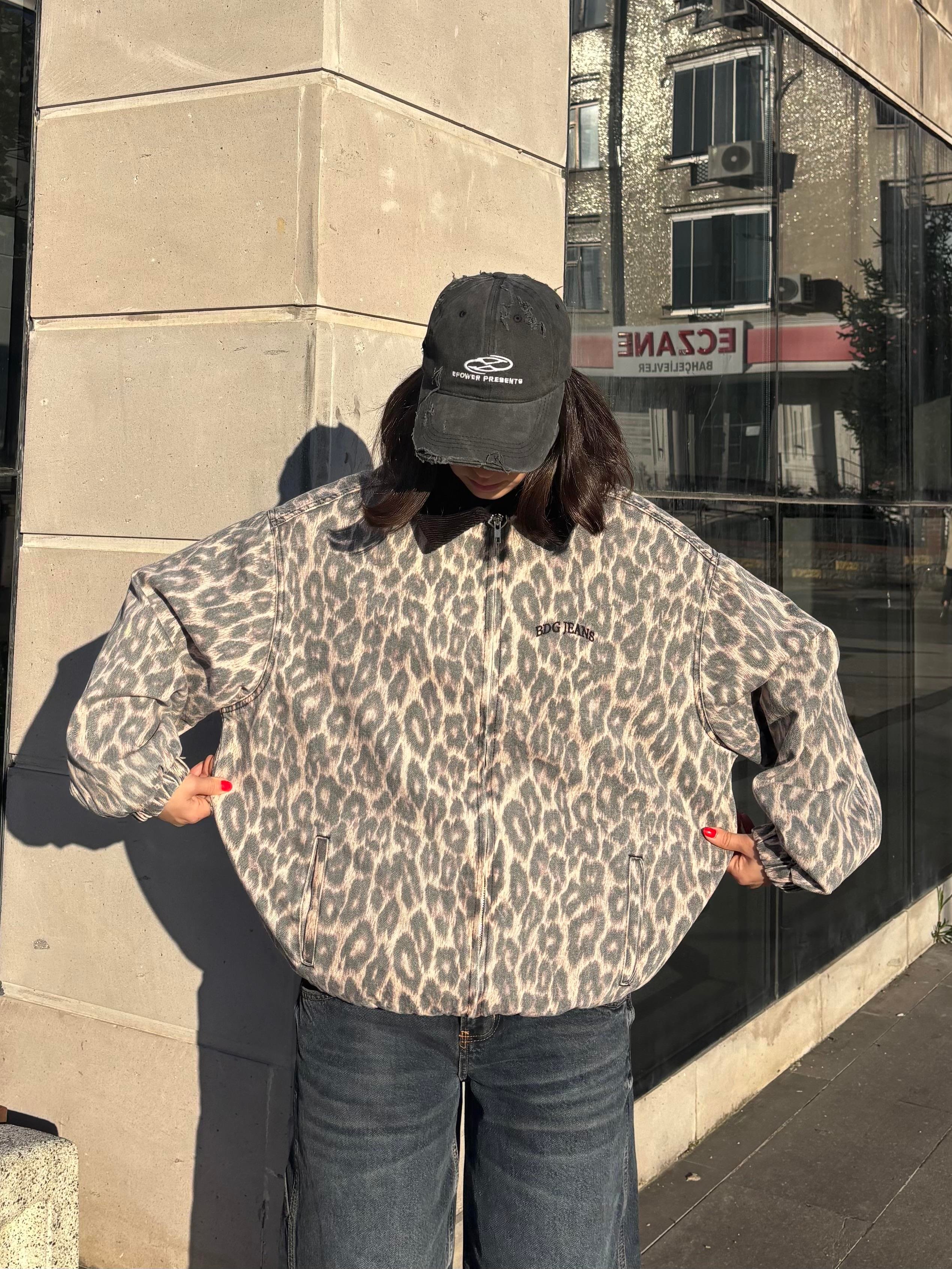 Premium Leopard Print Bomber Jacket