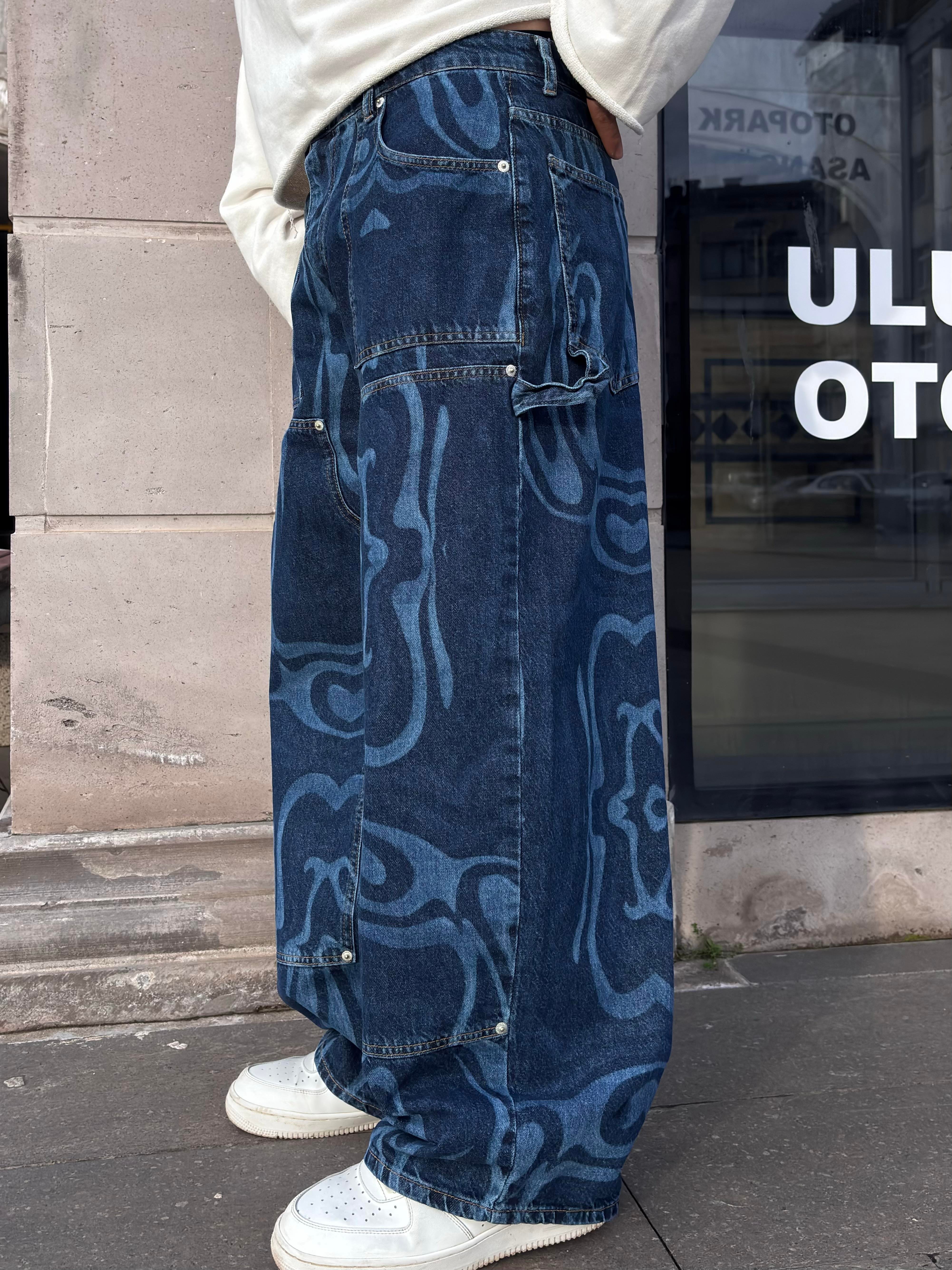 Premium Likit İllüzyon Carperter Ekstreme Baggy Jean