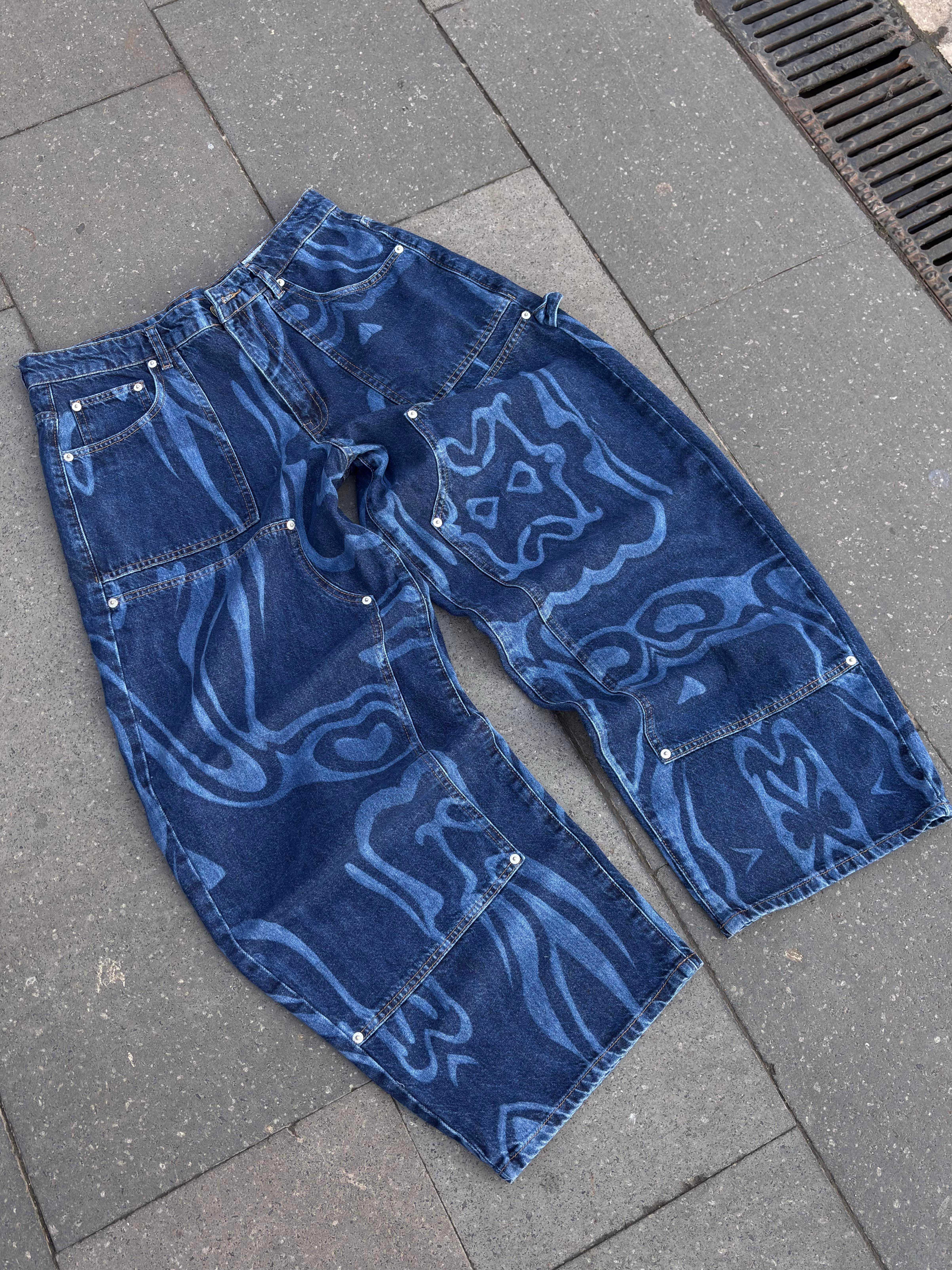 Premium Likit İllüzyon Carperter Ekstreme Baggy Jean