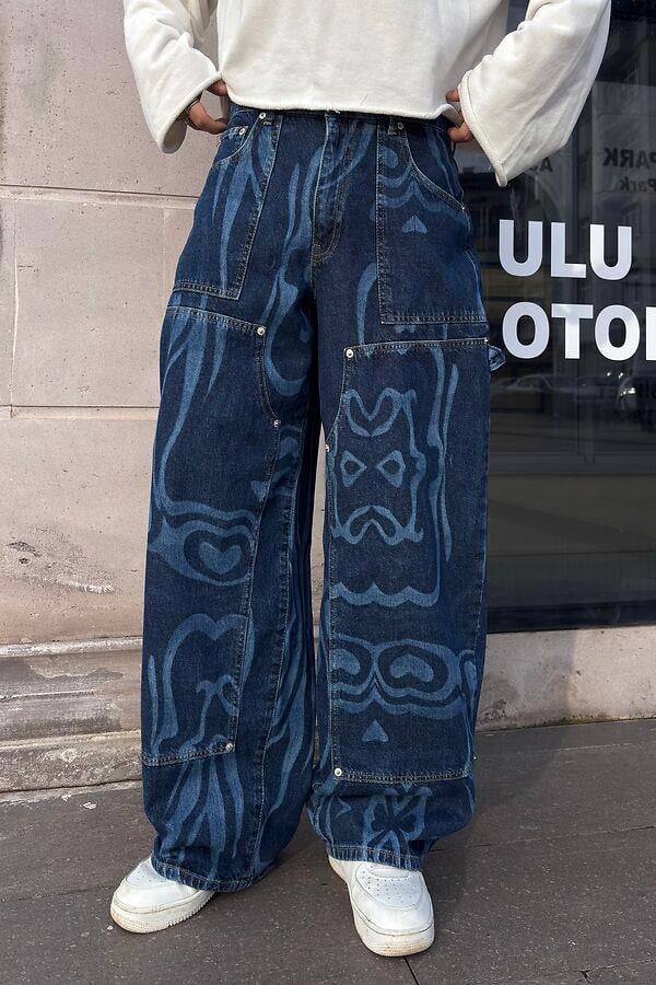Premium Likit İllüzyon Carperter Ekstreme Baggy Jean