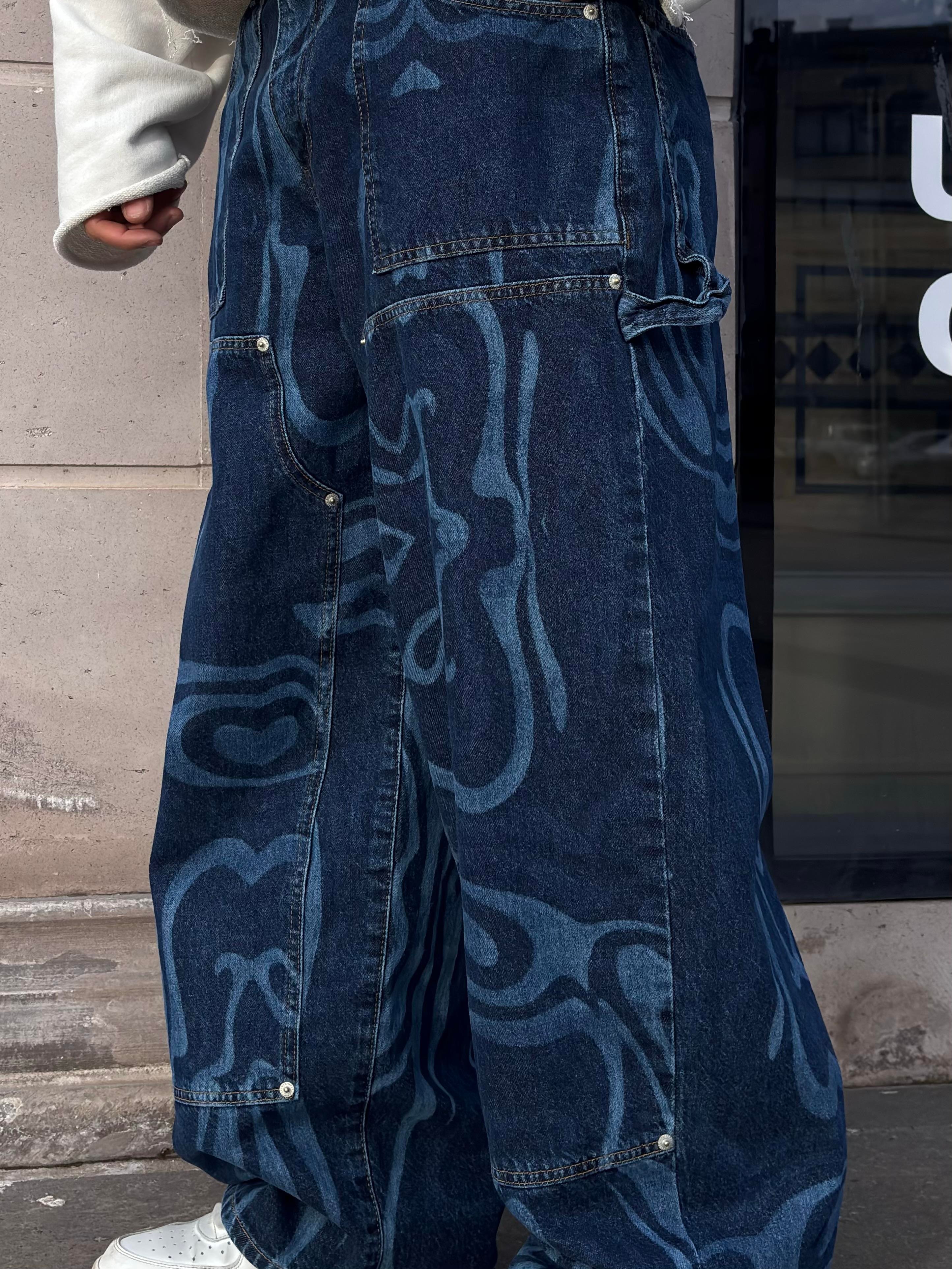 Premium Likit İllüzyon Carperter Ekstreme Baggy Jean