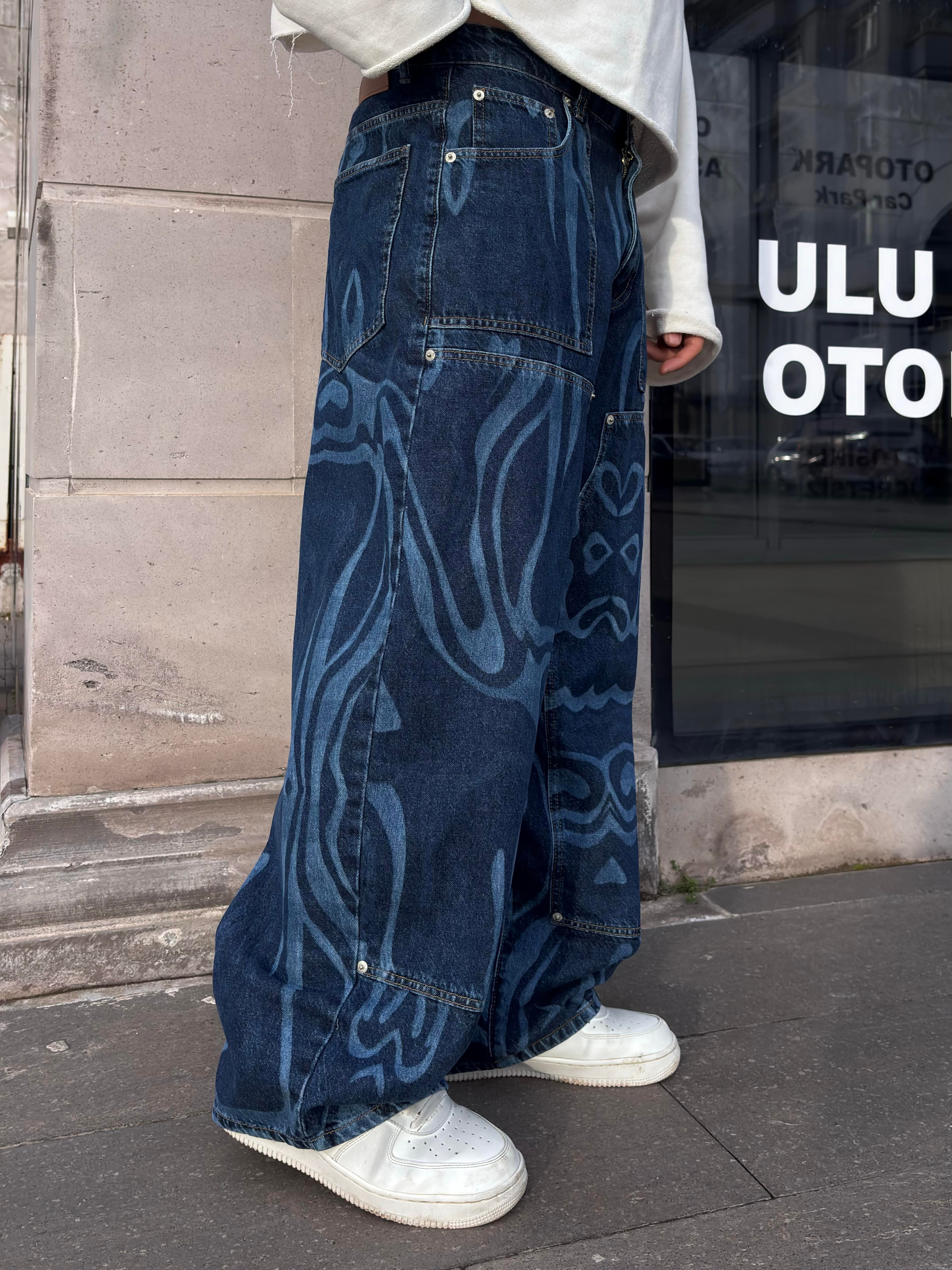 Premium Likit İllüzyon Carperter Ekstreme Baggy Jean