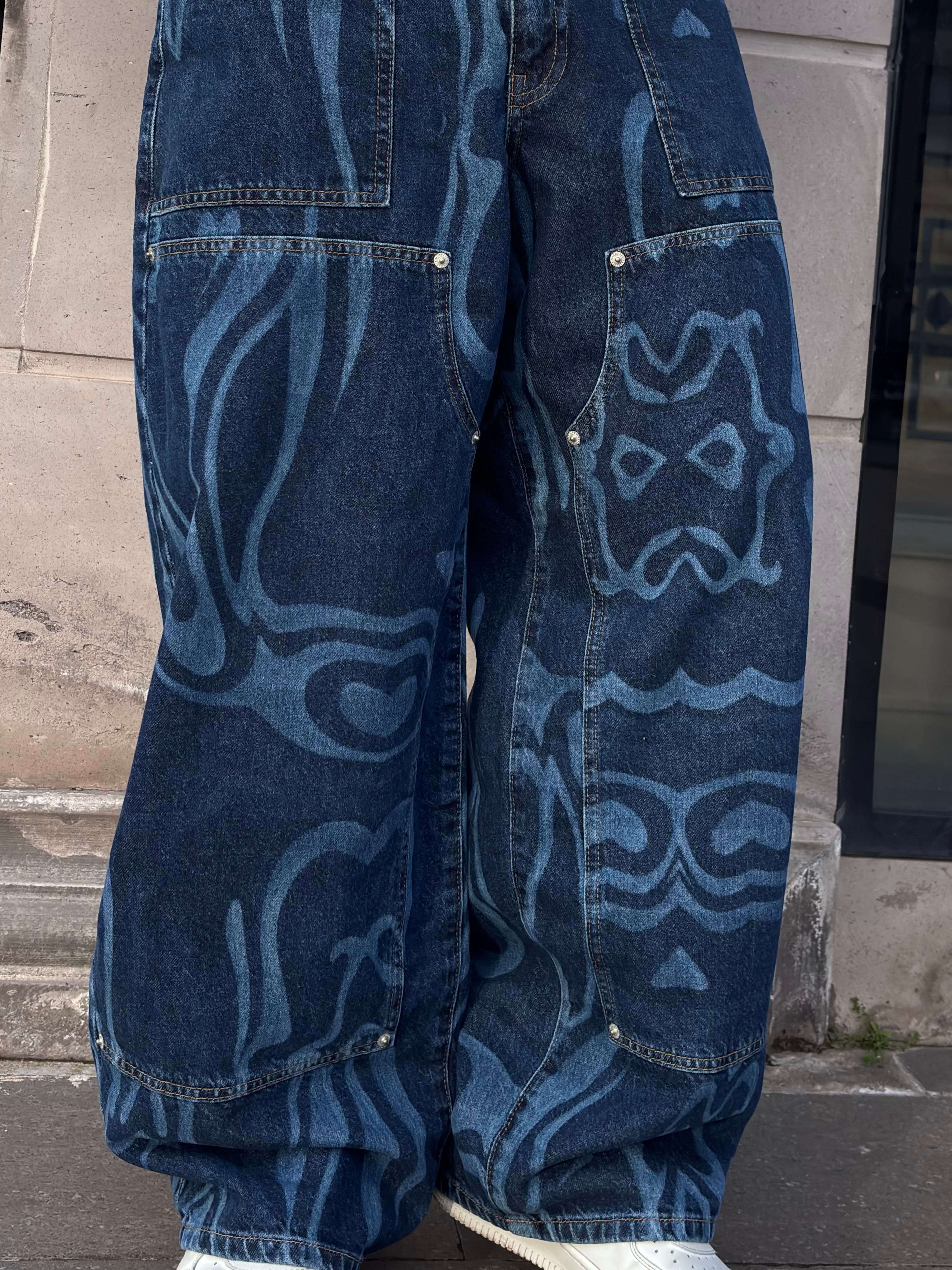 Premium Likit İllüzyon Carperter Ekstreme Baggy Jean