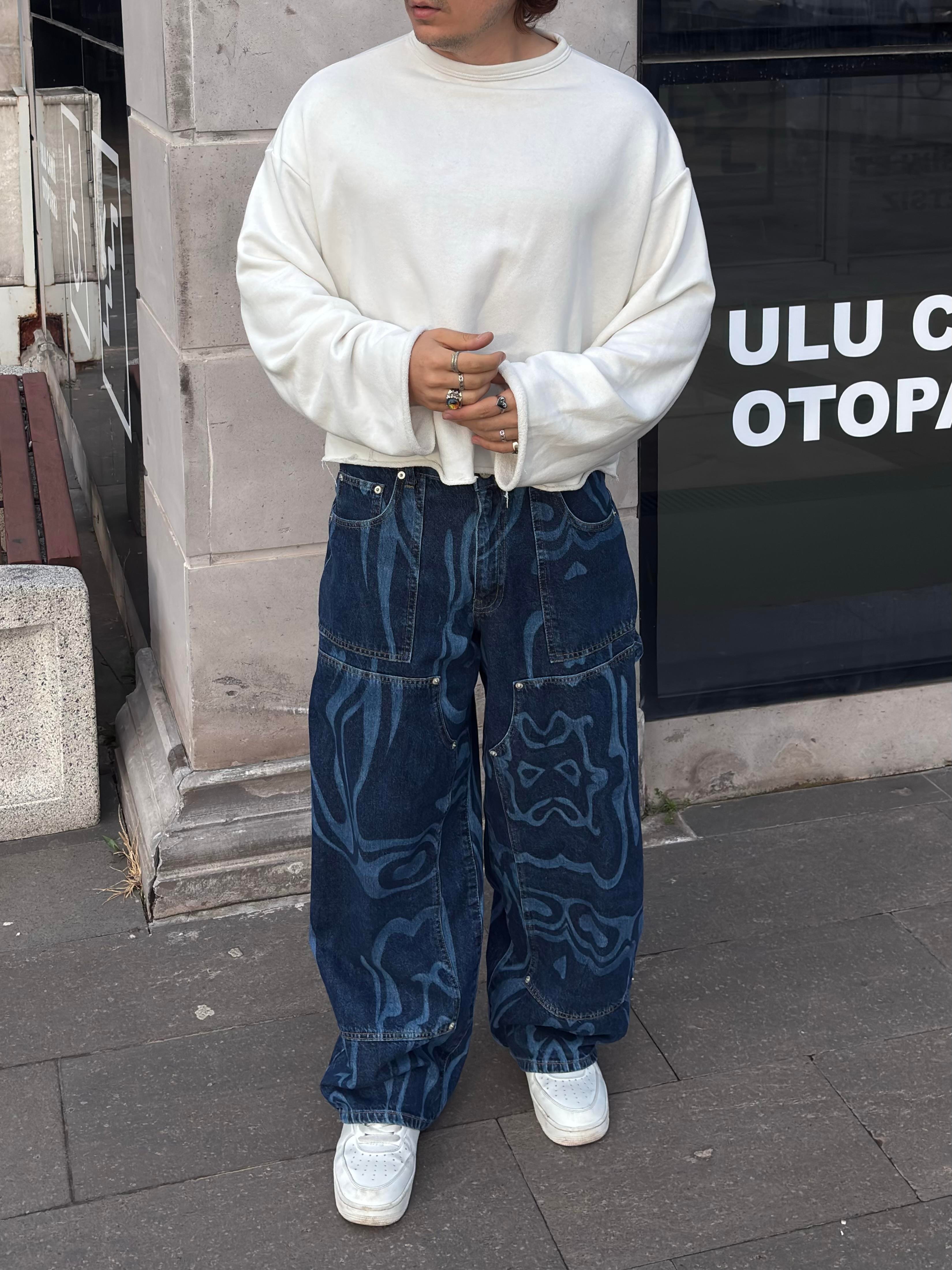 Premium Likit İllüzyon Carperter Ekstreme Baggy Jean