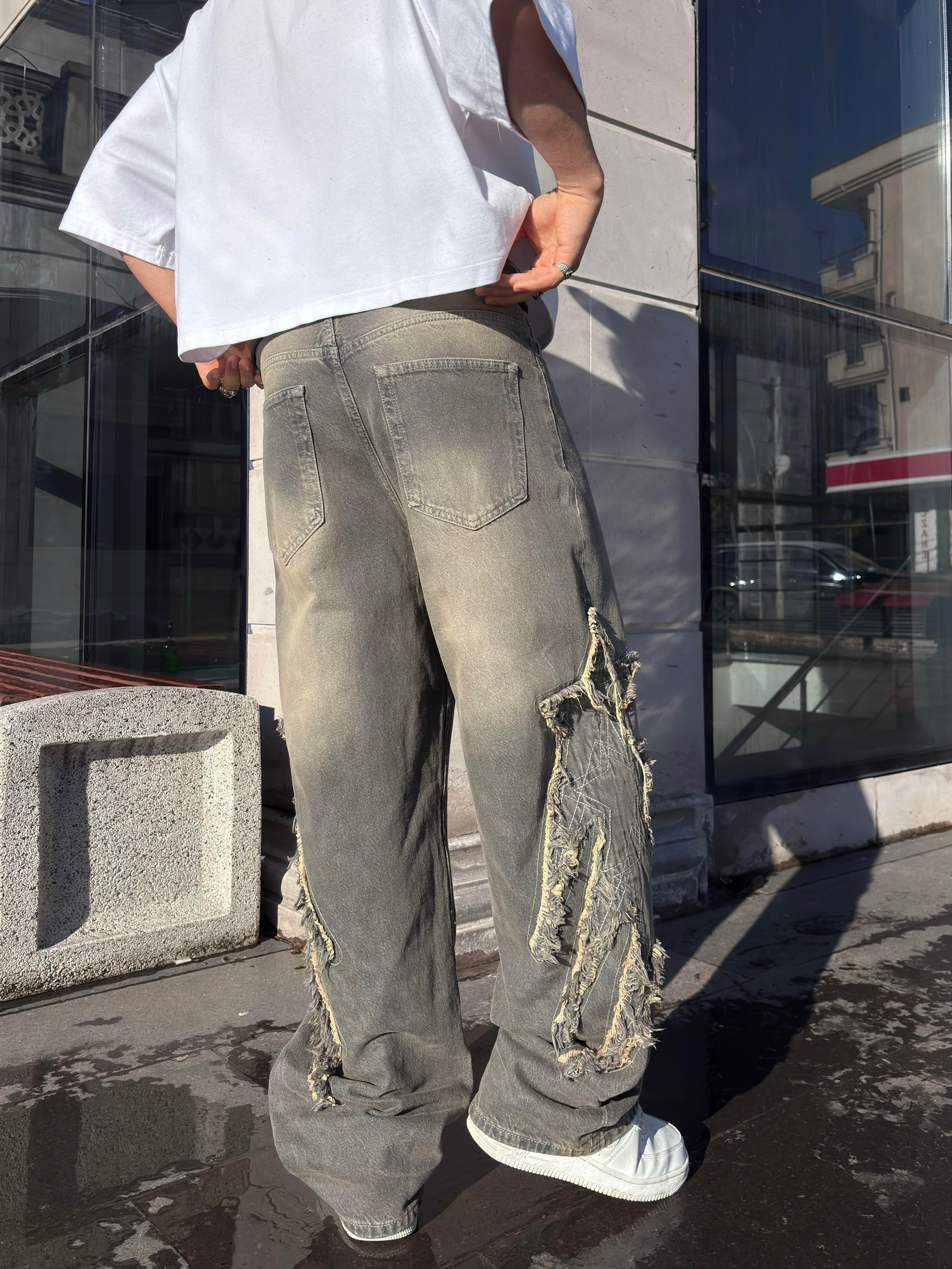 Premium Med Lappar Baggy Jean