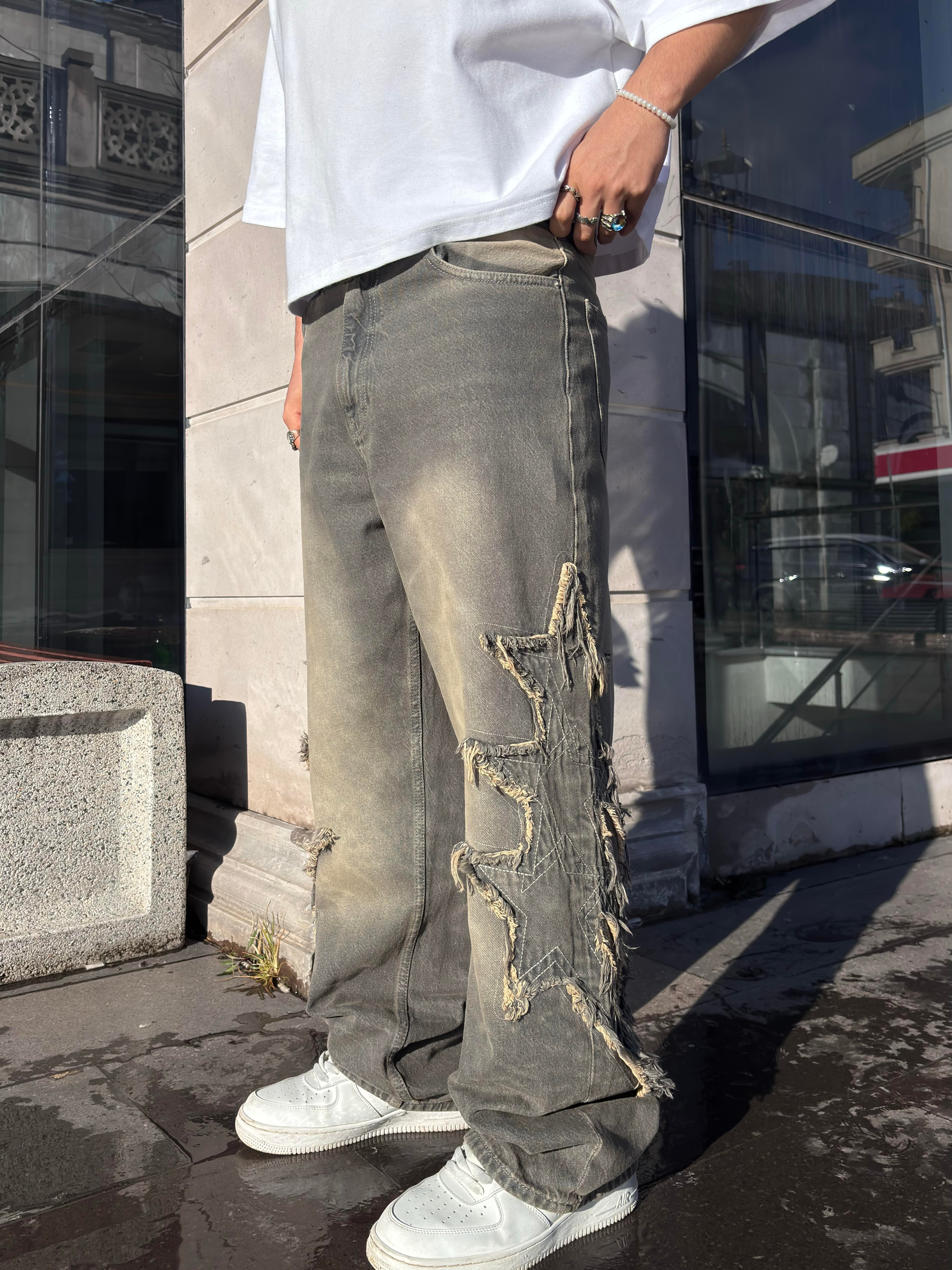 Premium Med Lappar Baggy Jean
