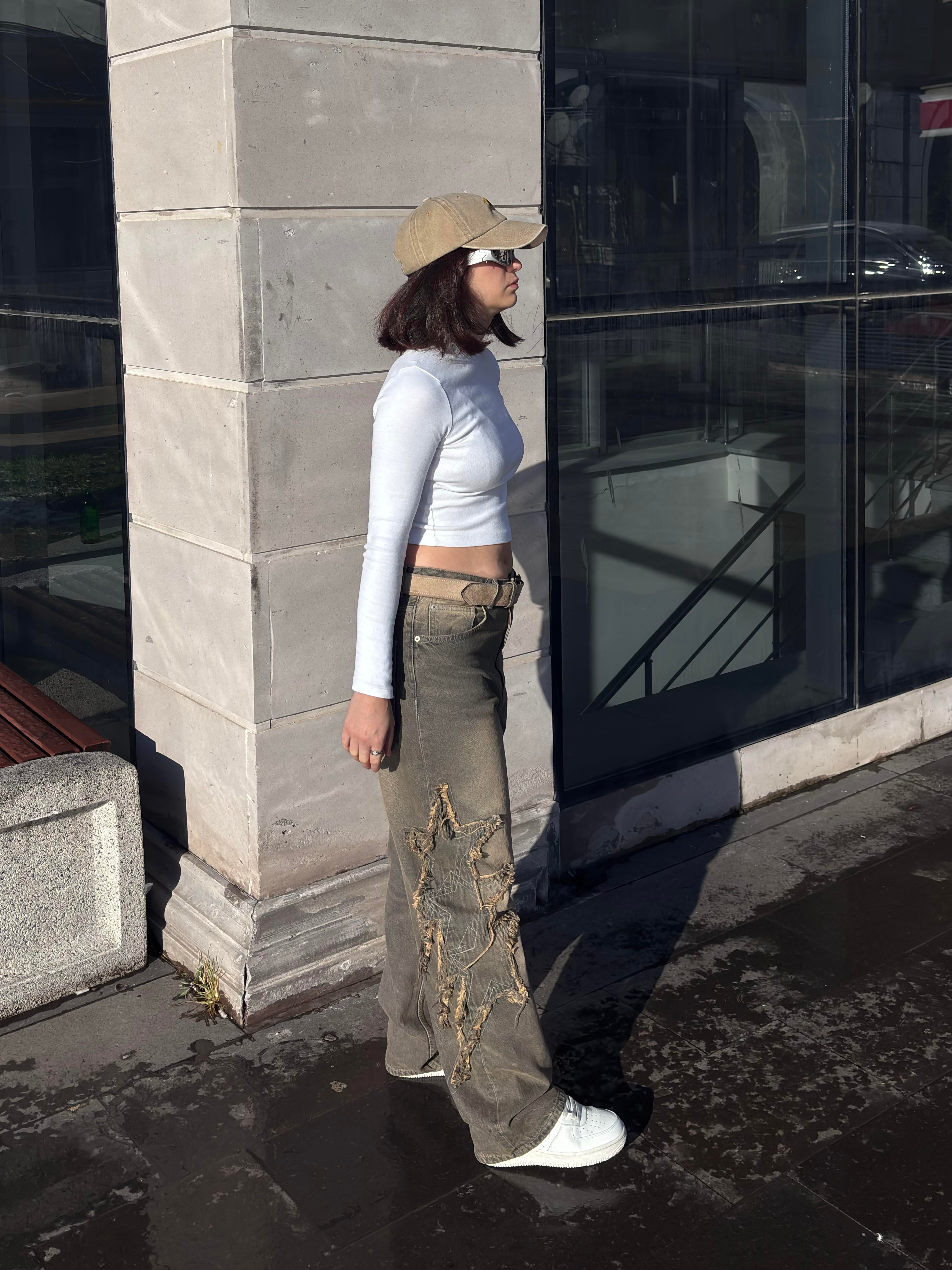 Premium Med Lappar Baggy Jean
