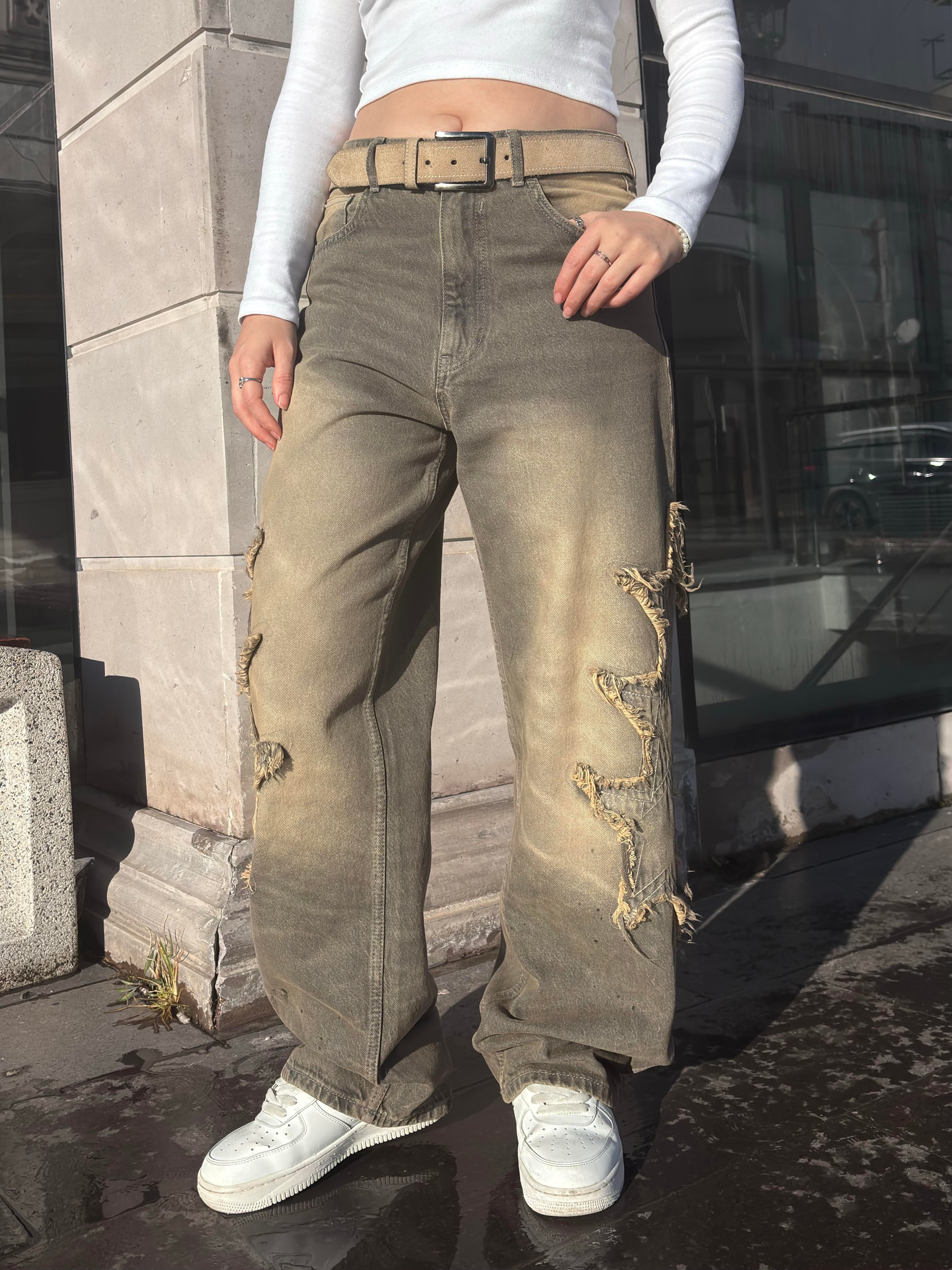 Premium Med Lappar Baggy Jean