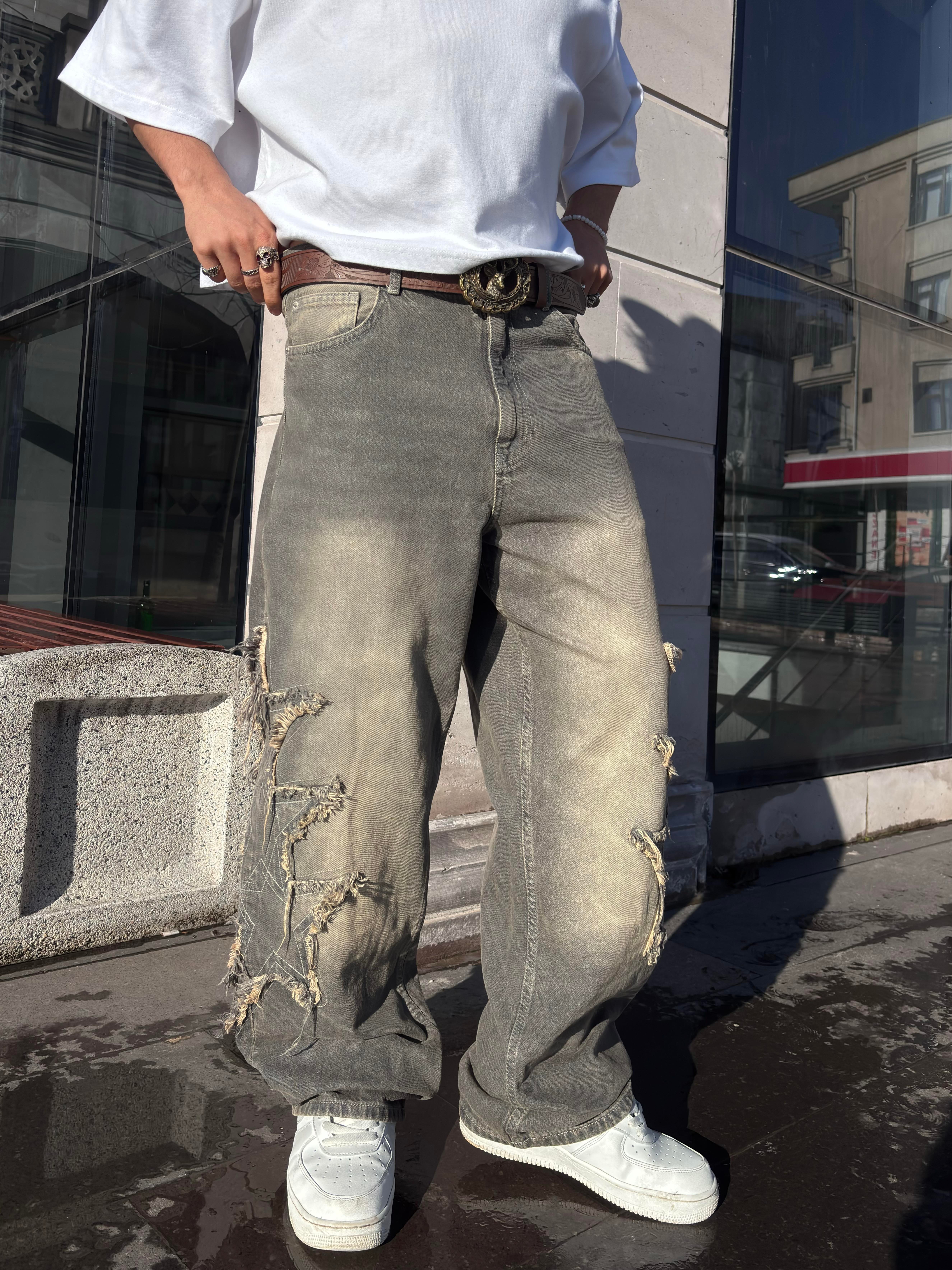 Premium Med Lappar Baggy Jean