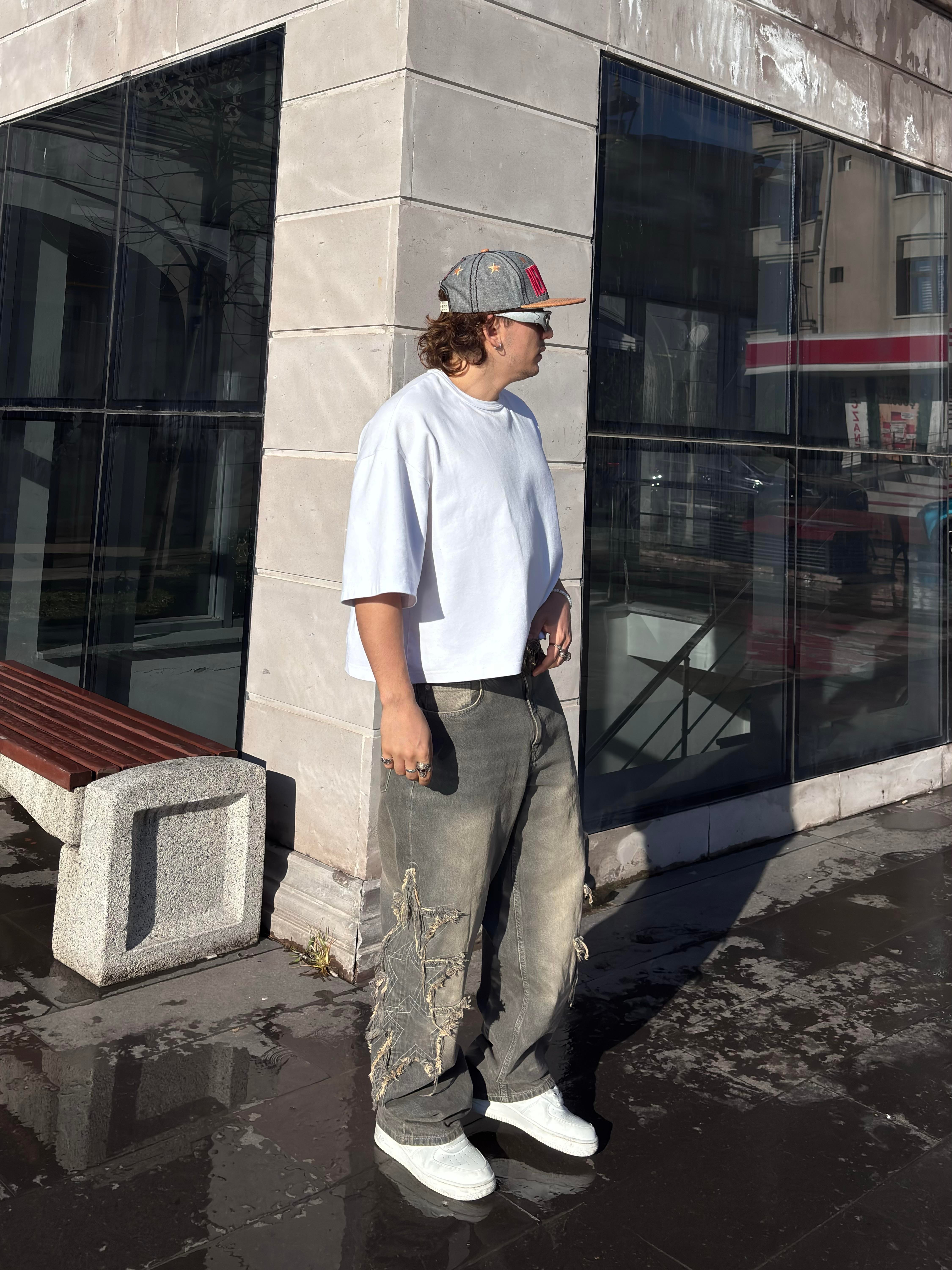 Premium Med Lappar Baggy Jean