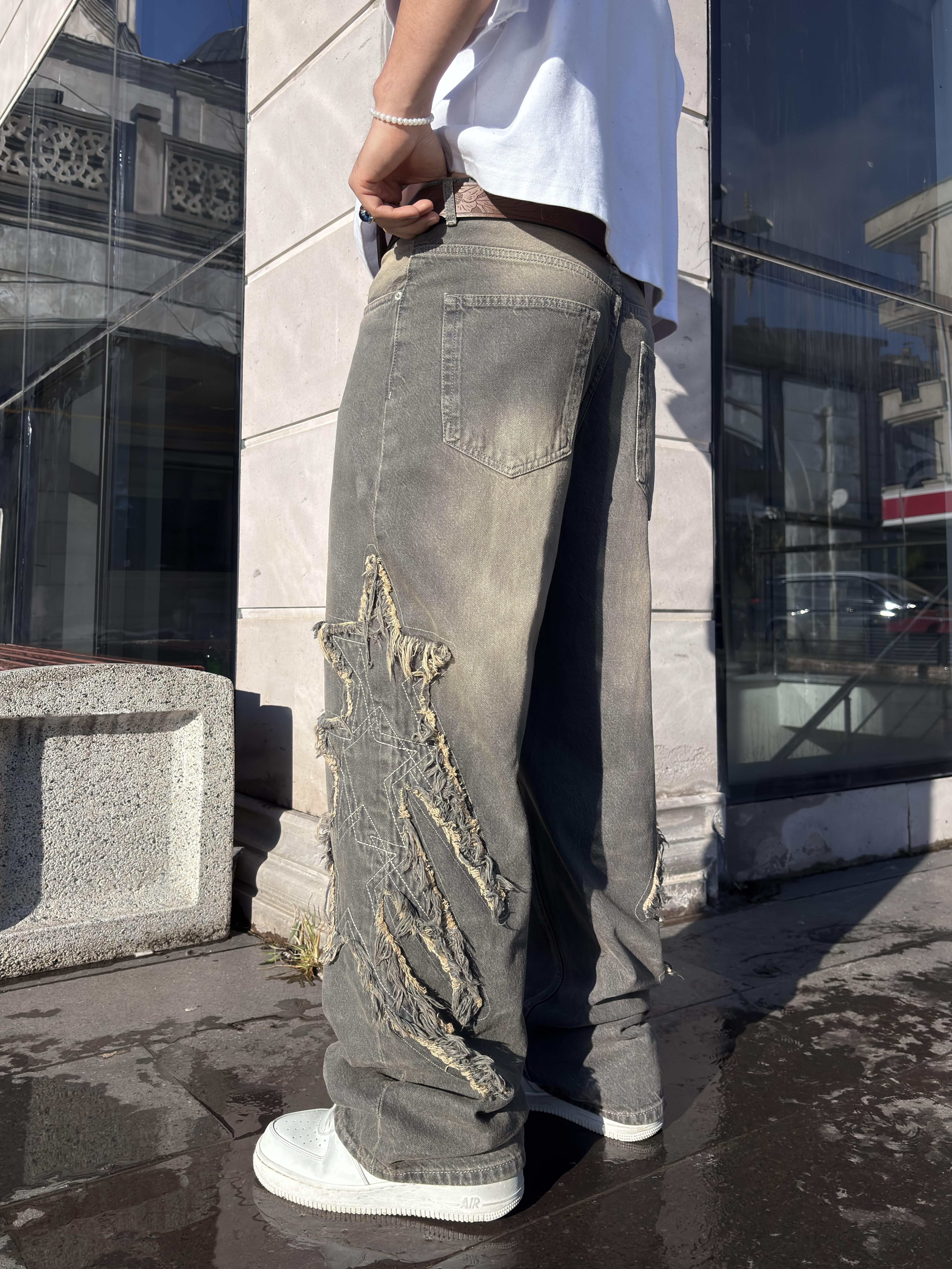 Premium Med Lappar Baggy Jean