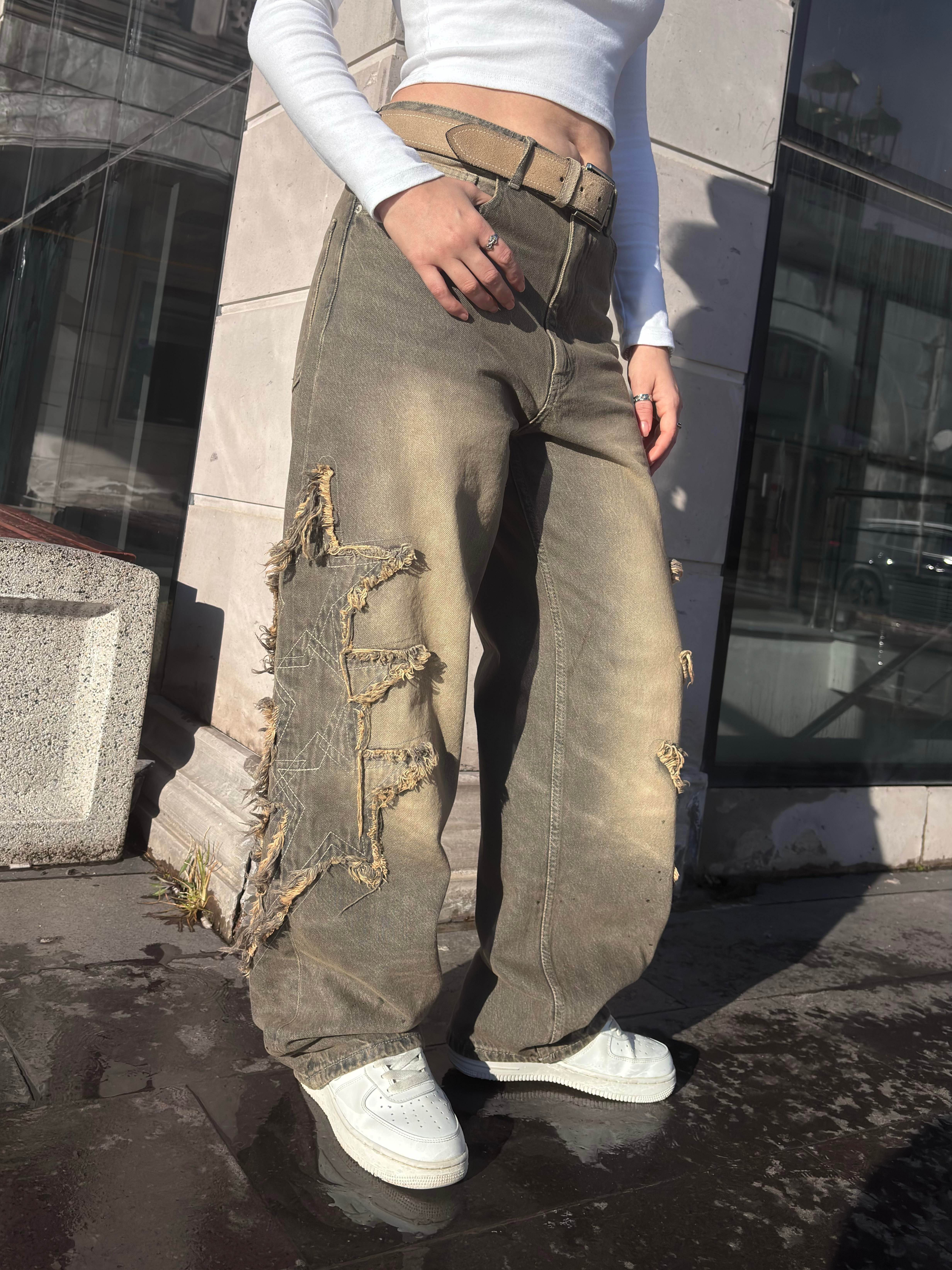 Premium Med Lappar Baggy Jean