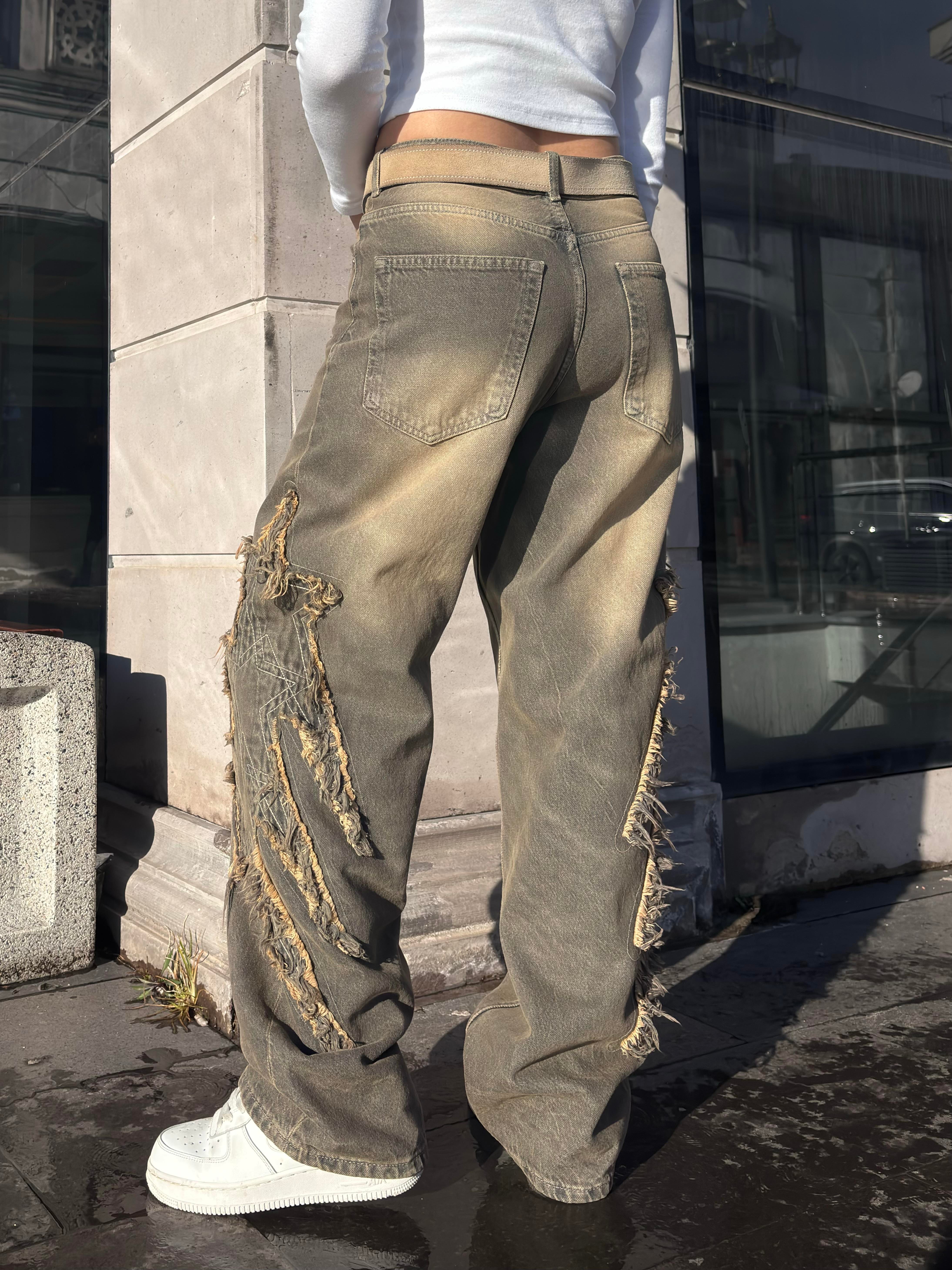 Premium Med Lappar Baggy Jean