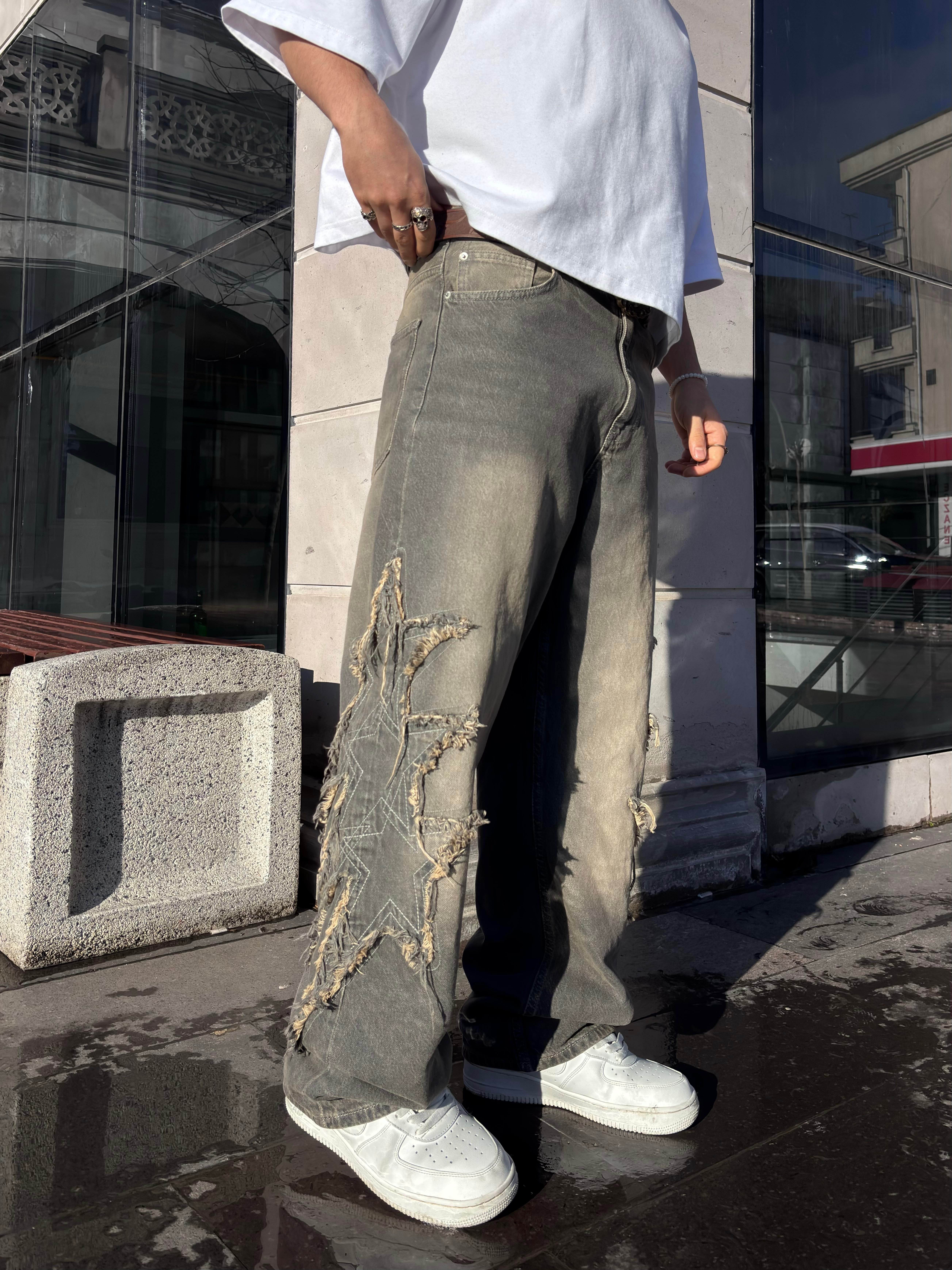 Premium Med Lappar Baggy Jean