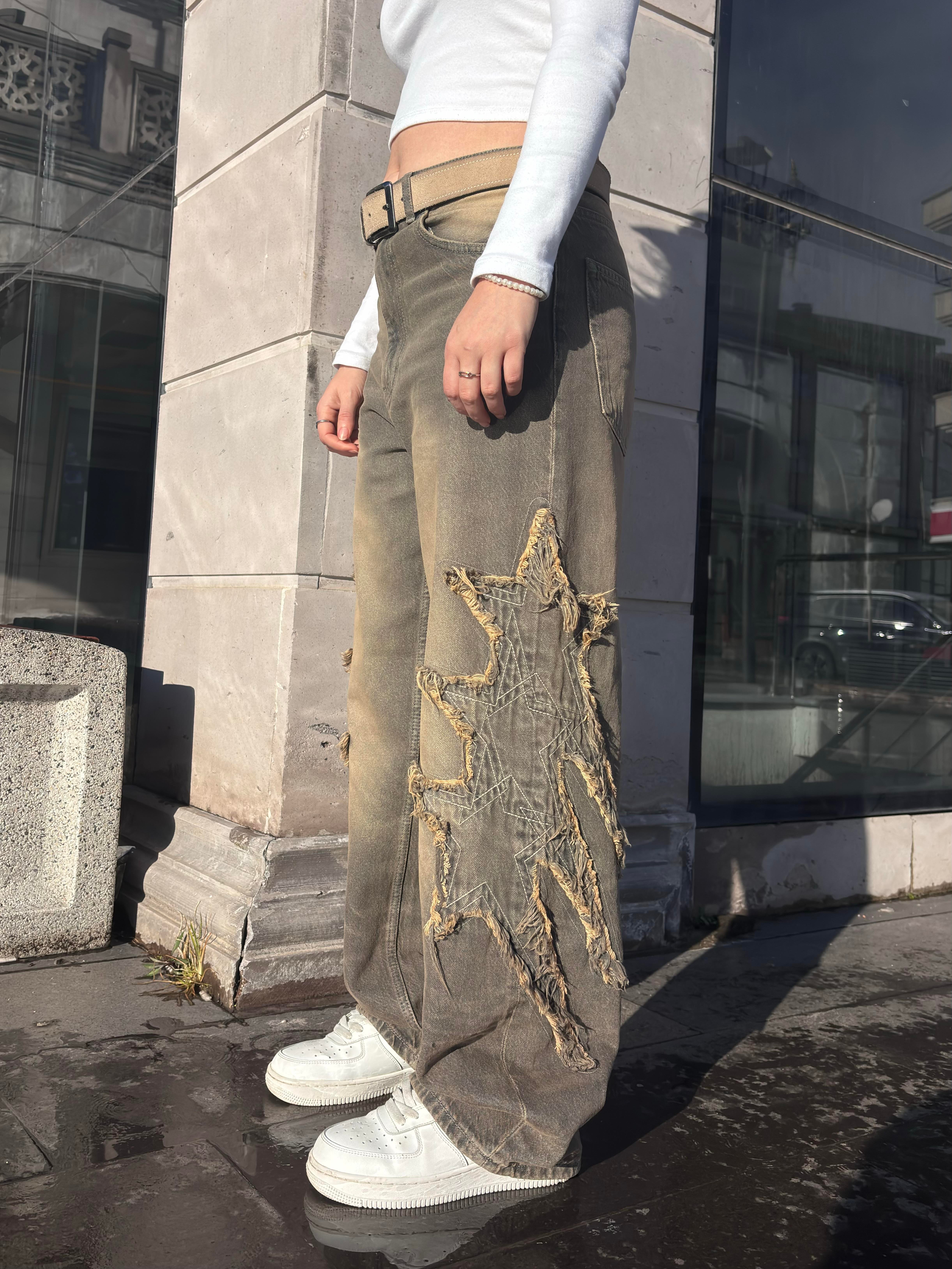 Premium Med Lappar Baggy Jean