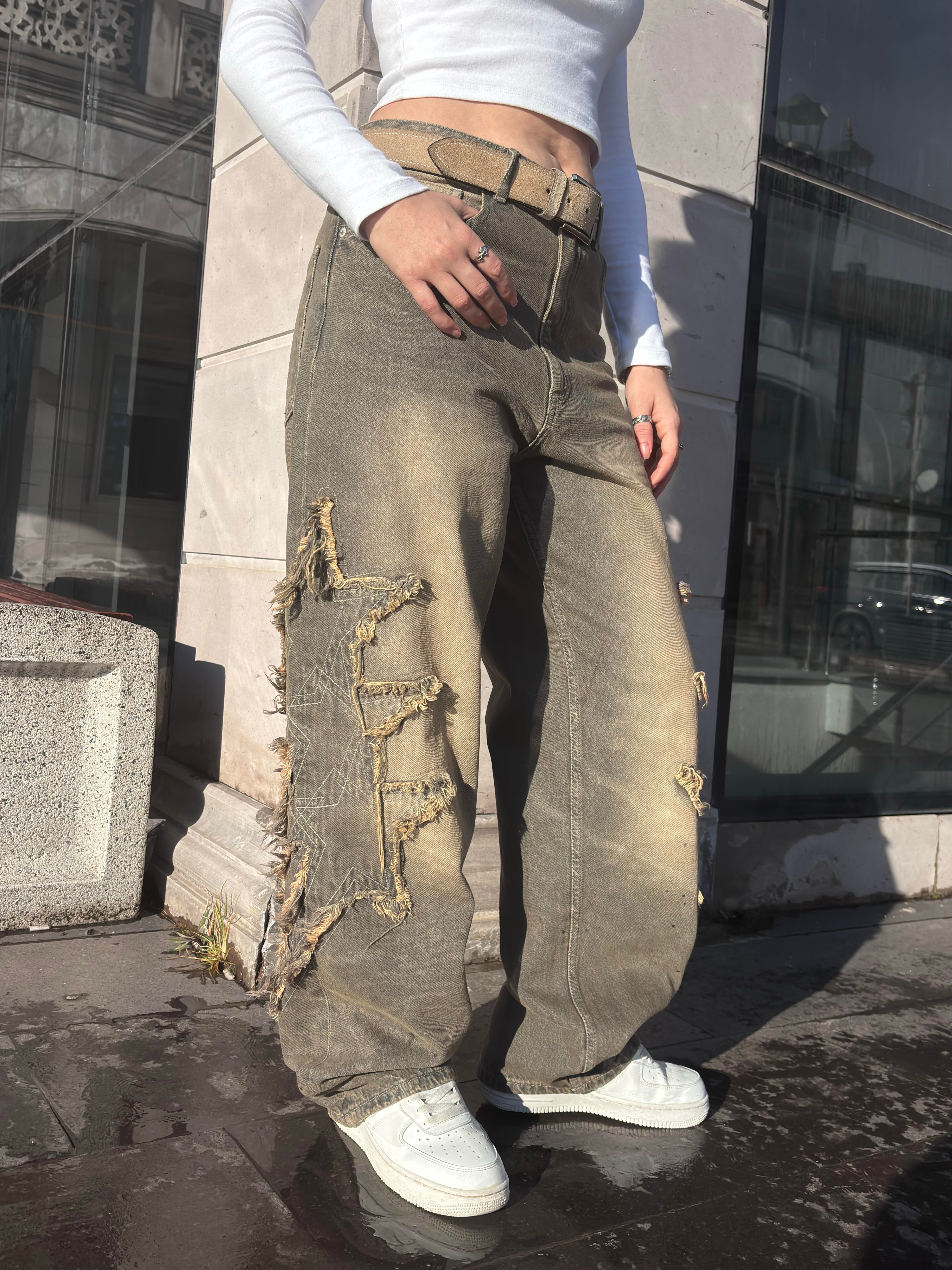 Premium Med Lappar Baggy Jean