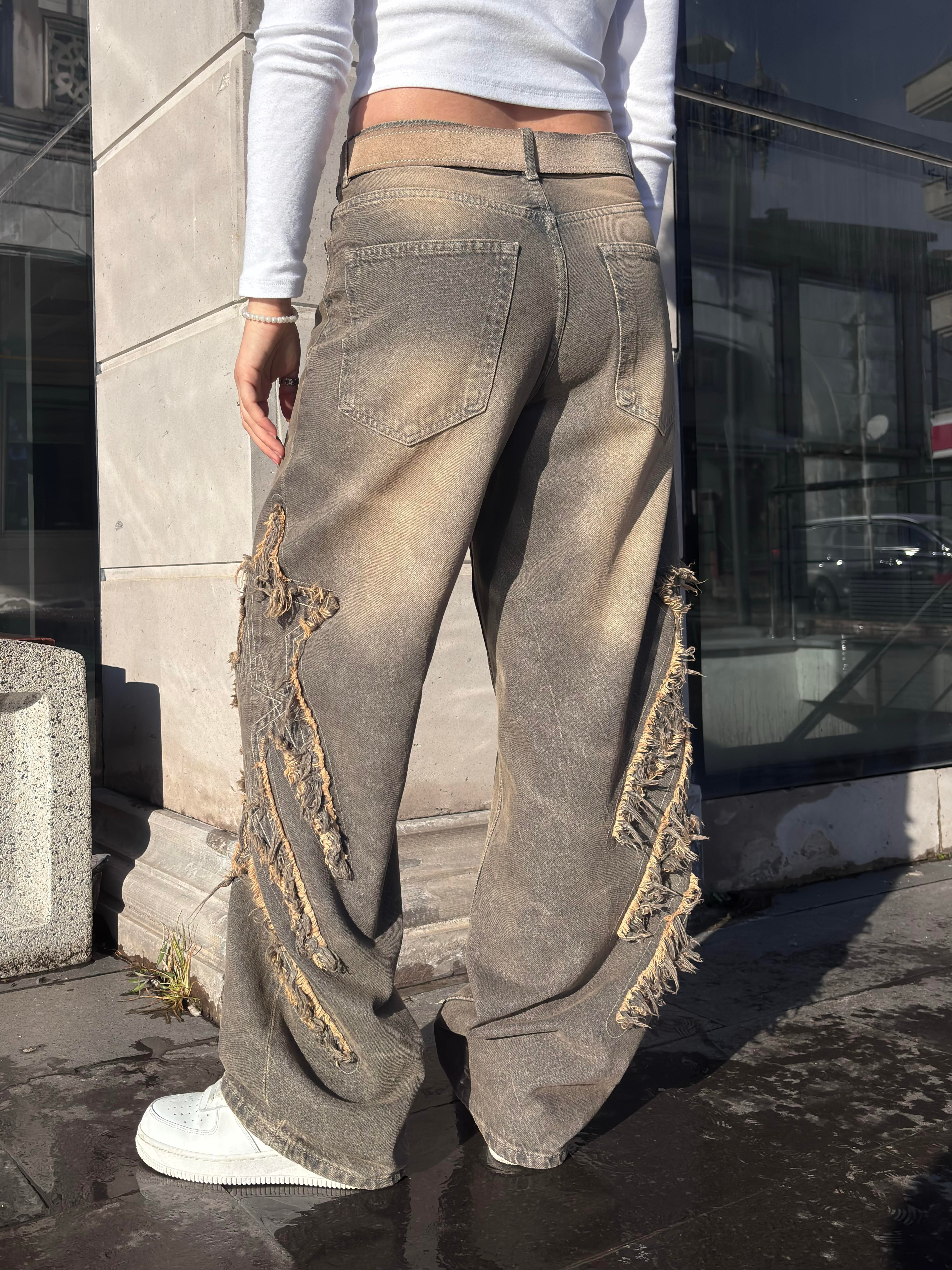 Premium Med Lappar Baggy Jean
