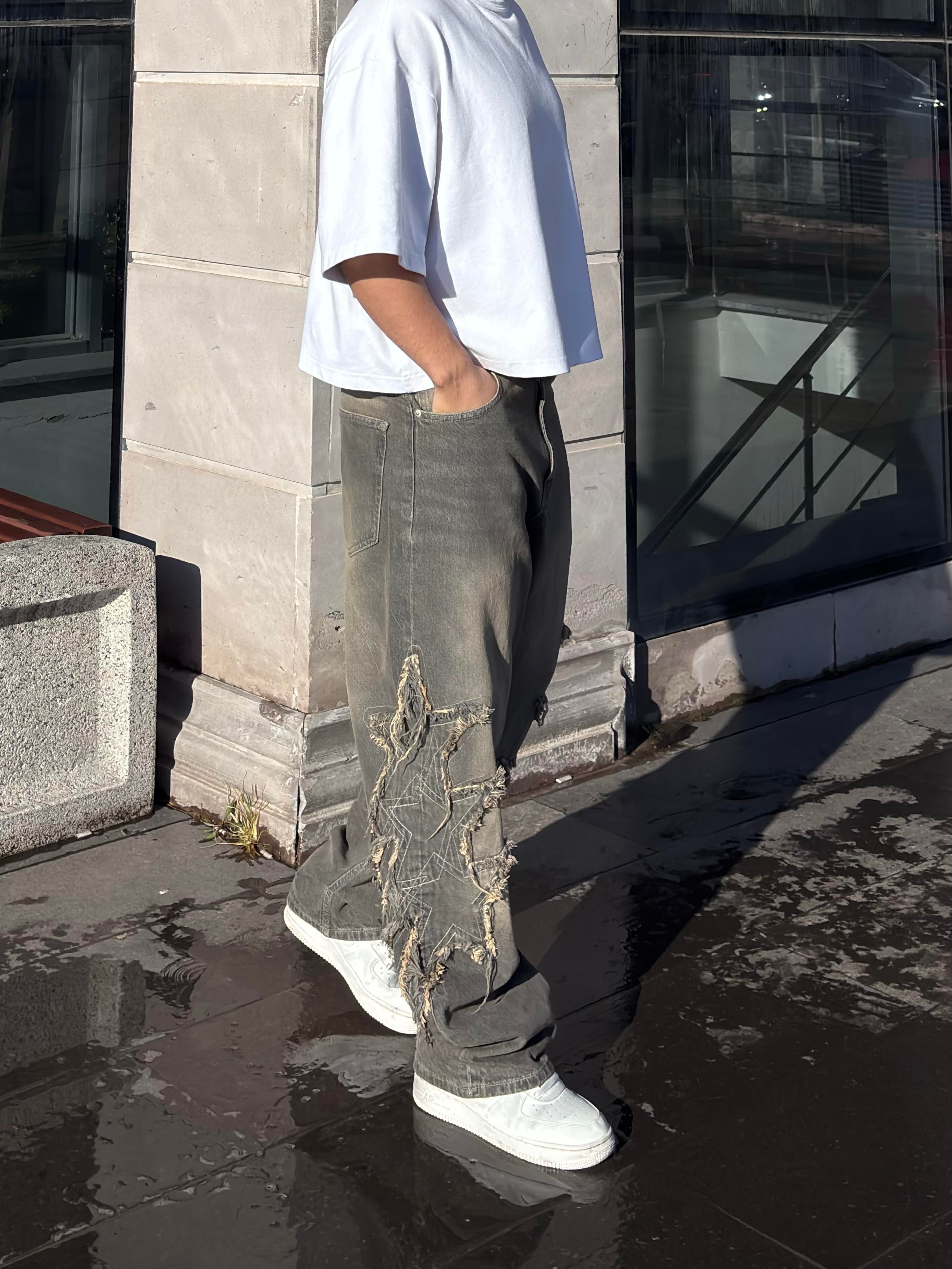 Premium Med Lappar Baggy Jean