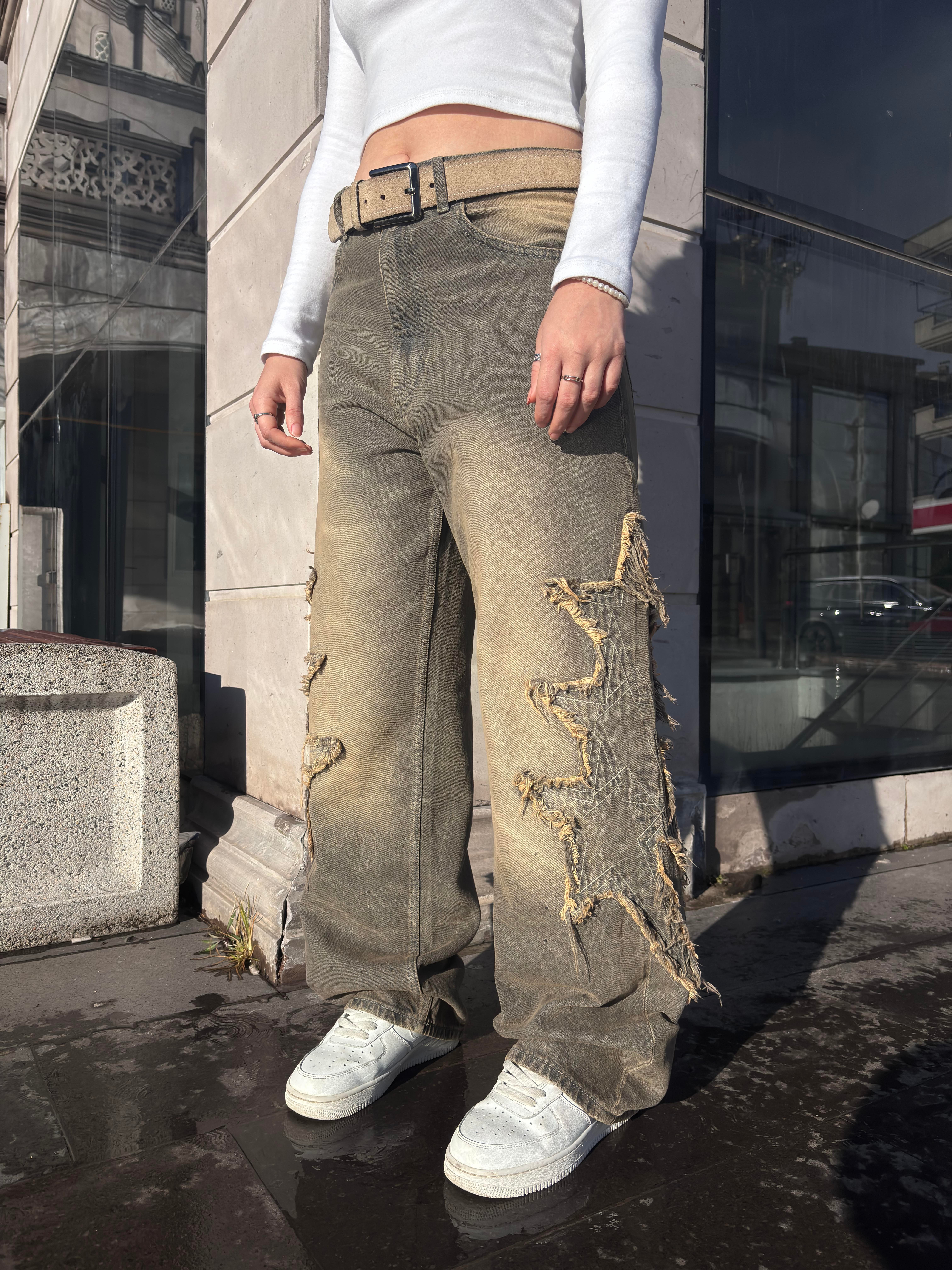 Premium Med Lappar Baggy Jean