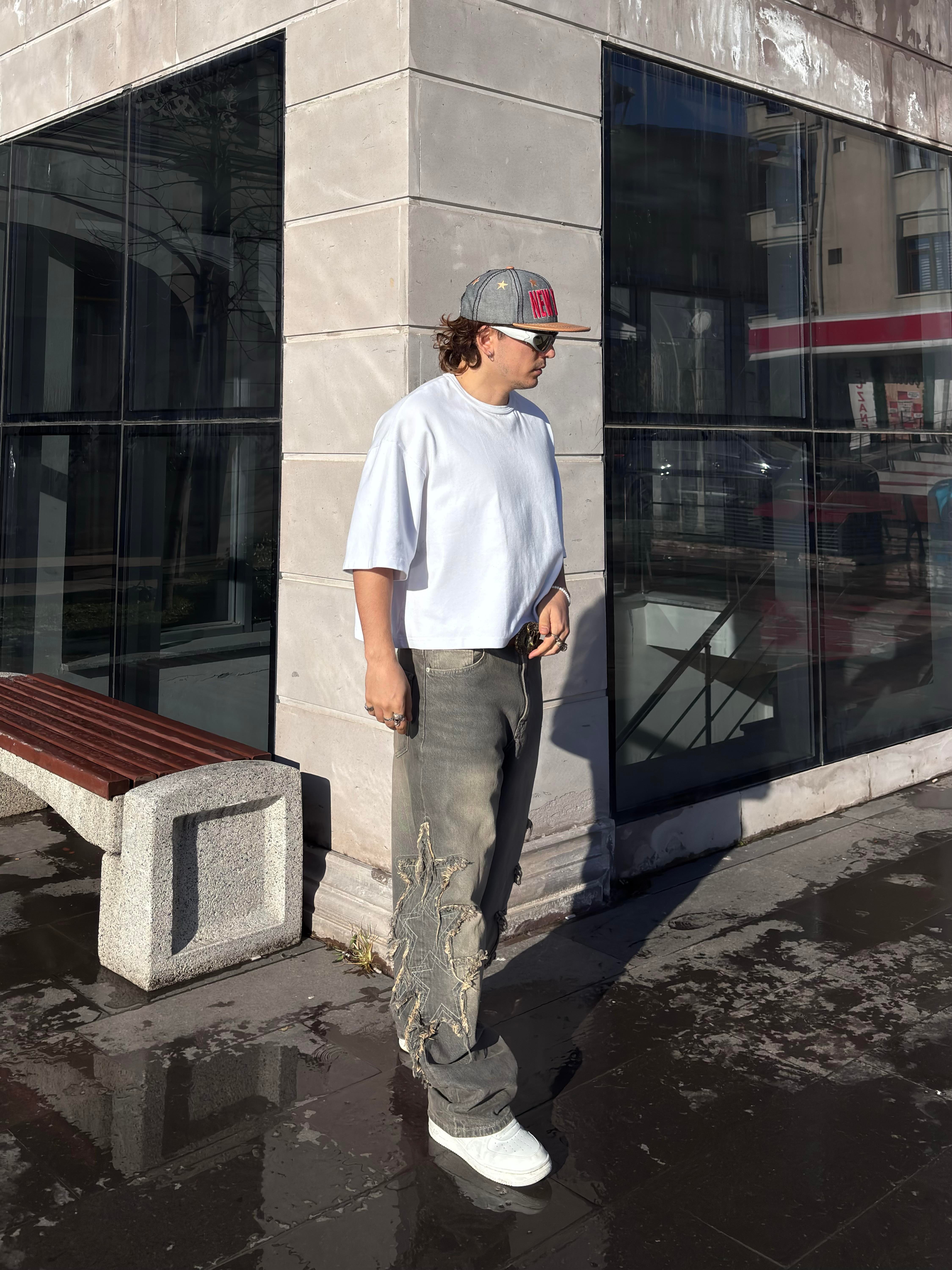 Premium Med Lappar Baggy Jean