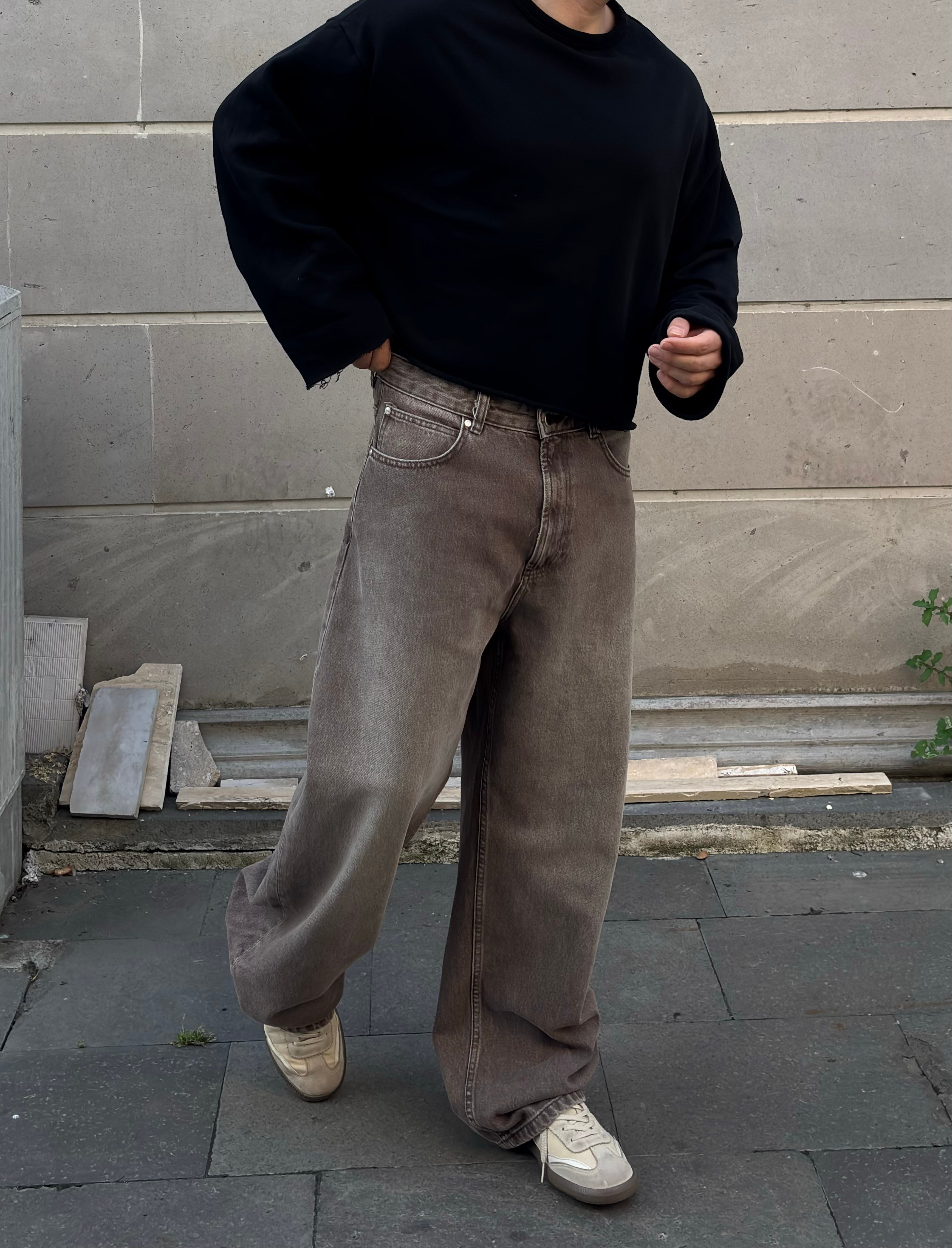 Premium Mocha Fade Baggy DEnim Jean