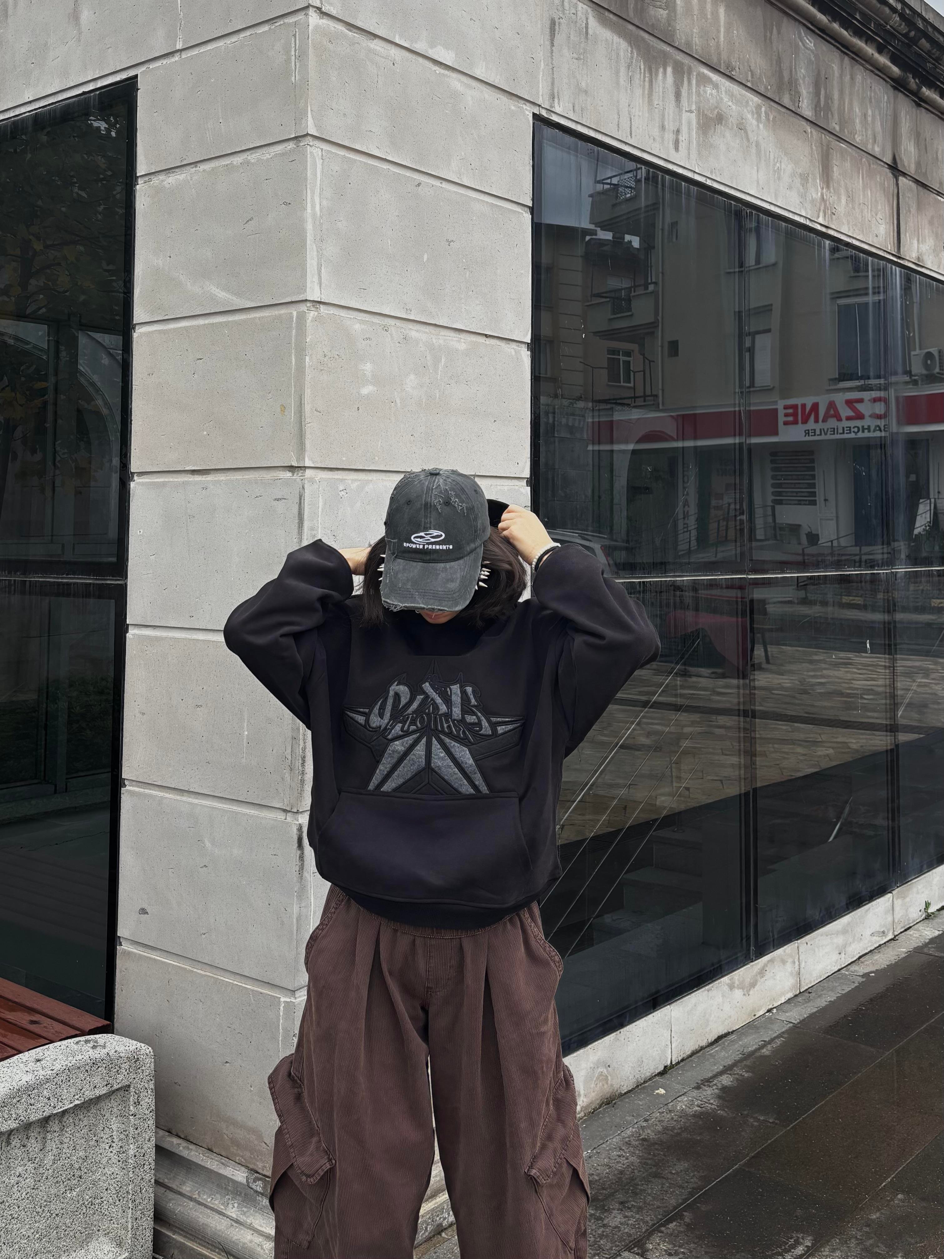 Premium Mold Stance Boxy Fit Nakışlı Hoodie 