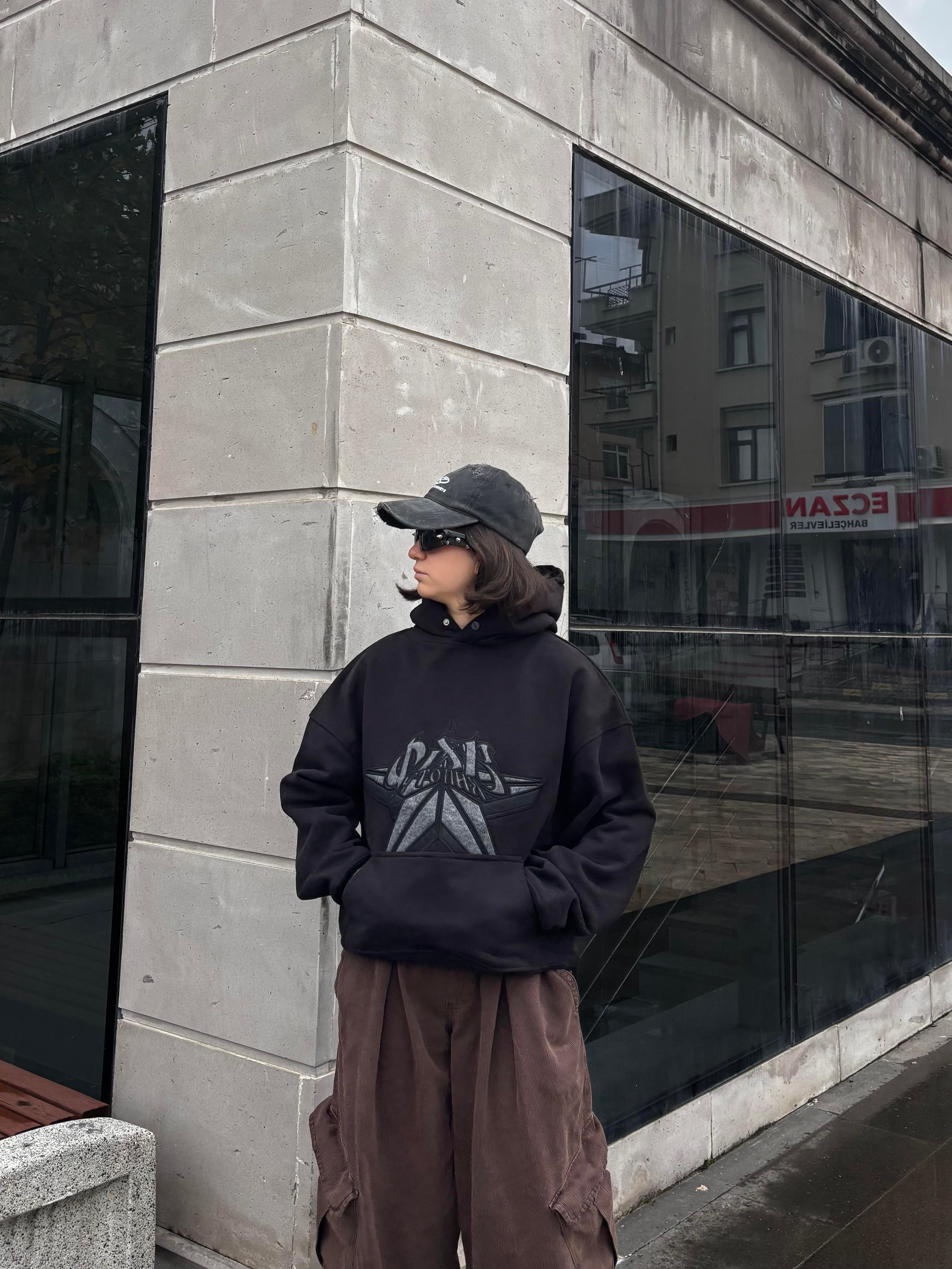 Premium Mold Stance Boxy Fit Nakışlı Hoodie 