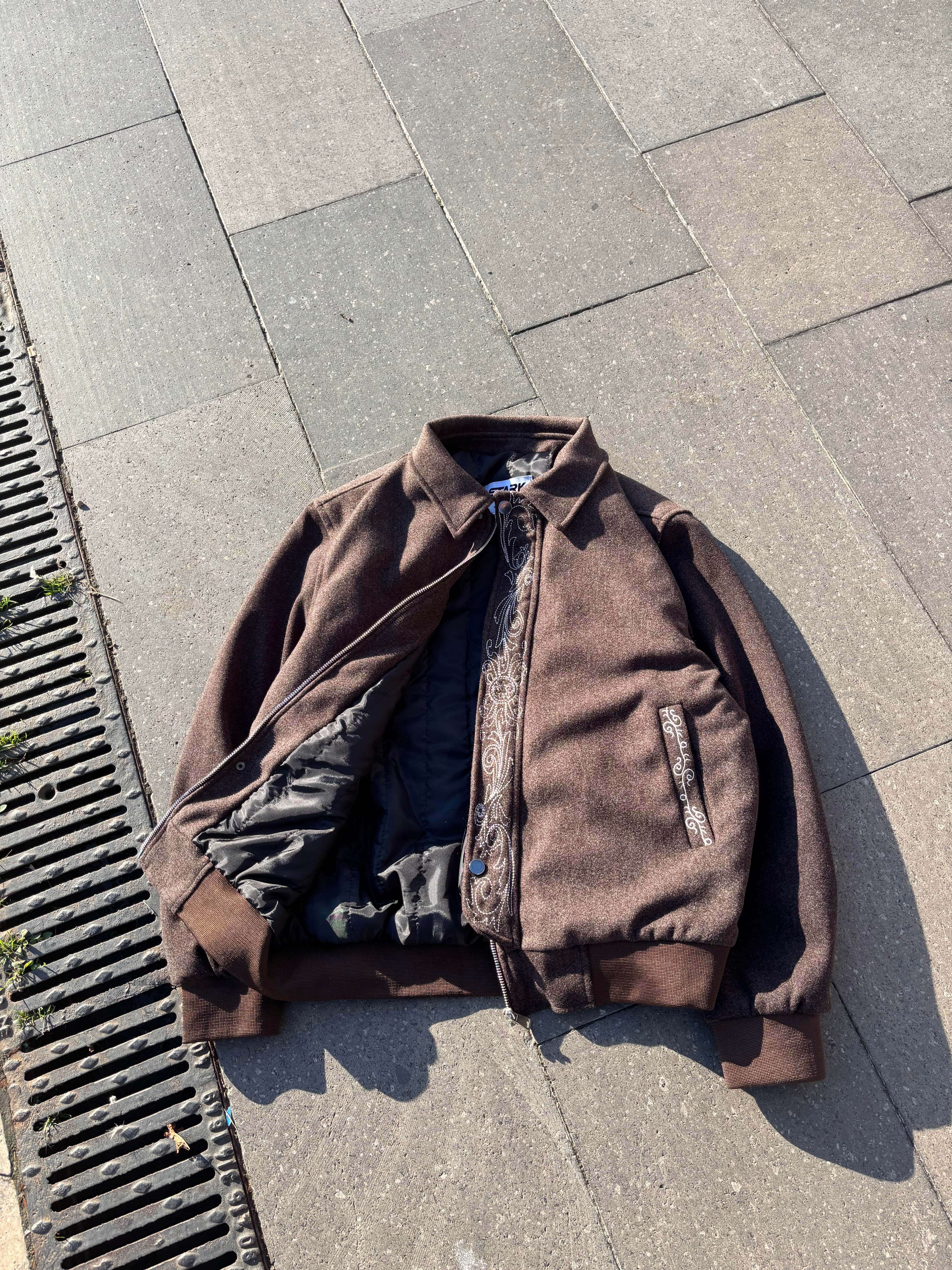 Premium Nakış İşlemeli Brown Western Jacket