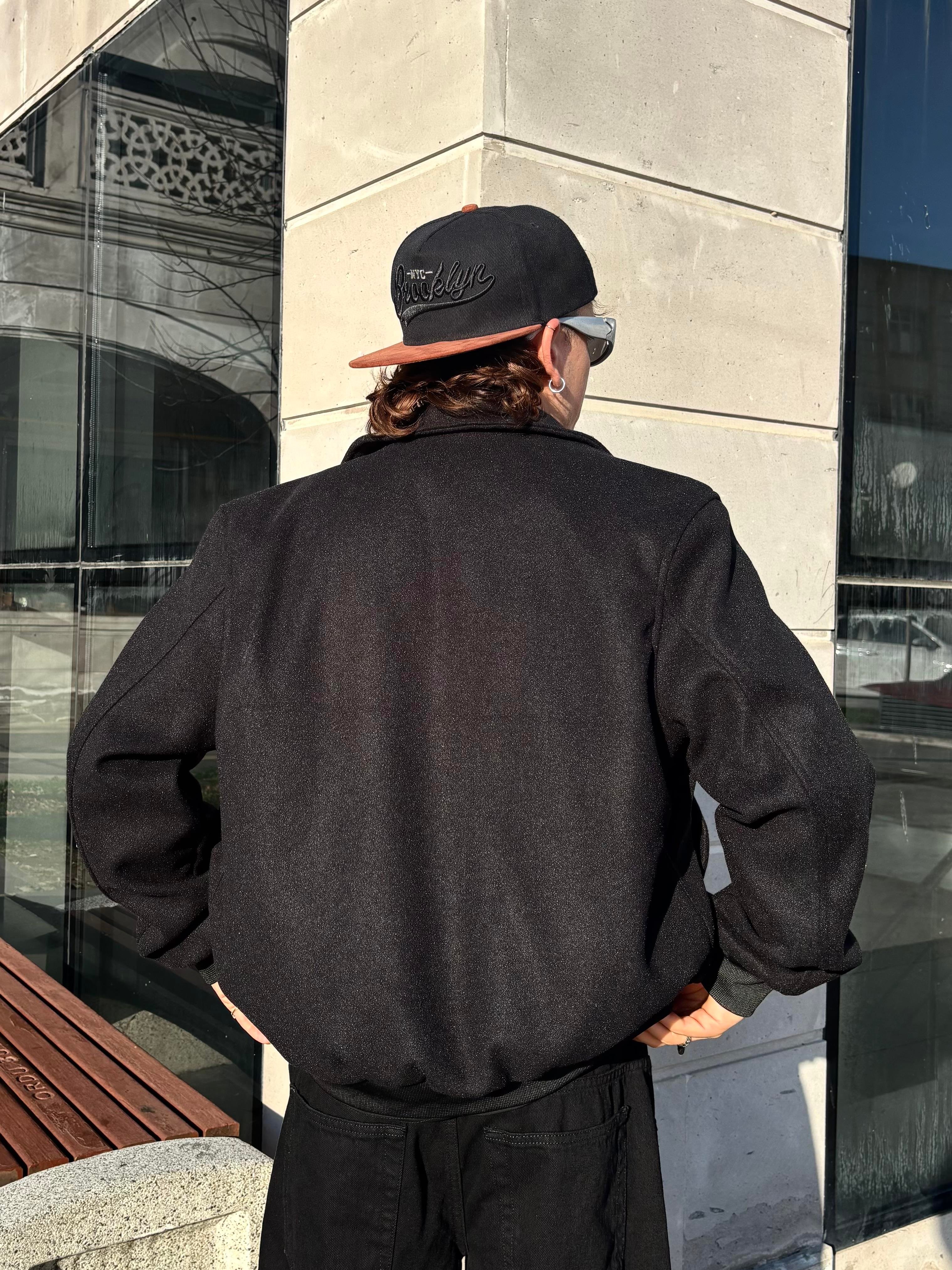 Premium Nakış İşlemeli Siyah Western Jacket