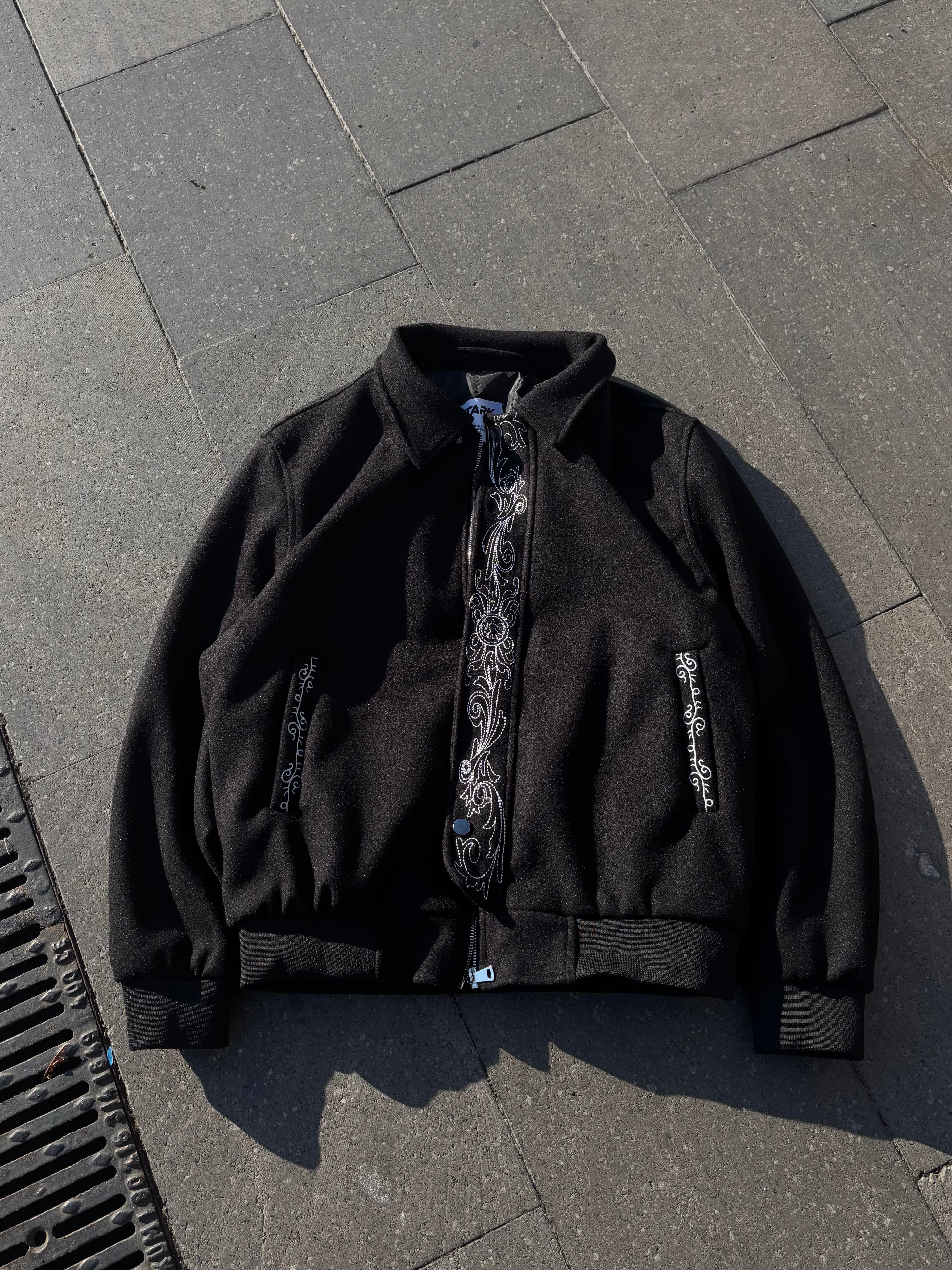 Premium Nakış İşlemeli Siyah Western Jacket