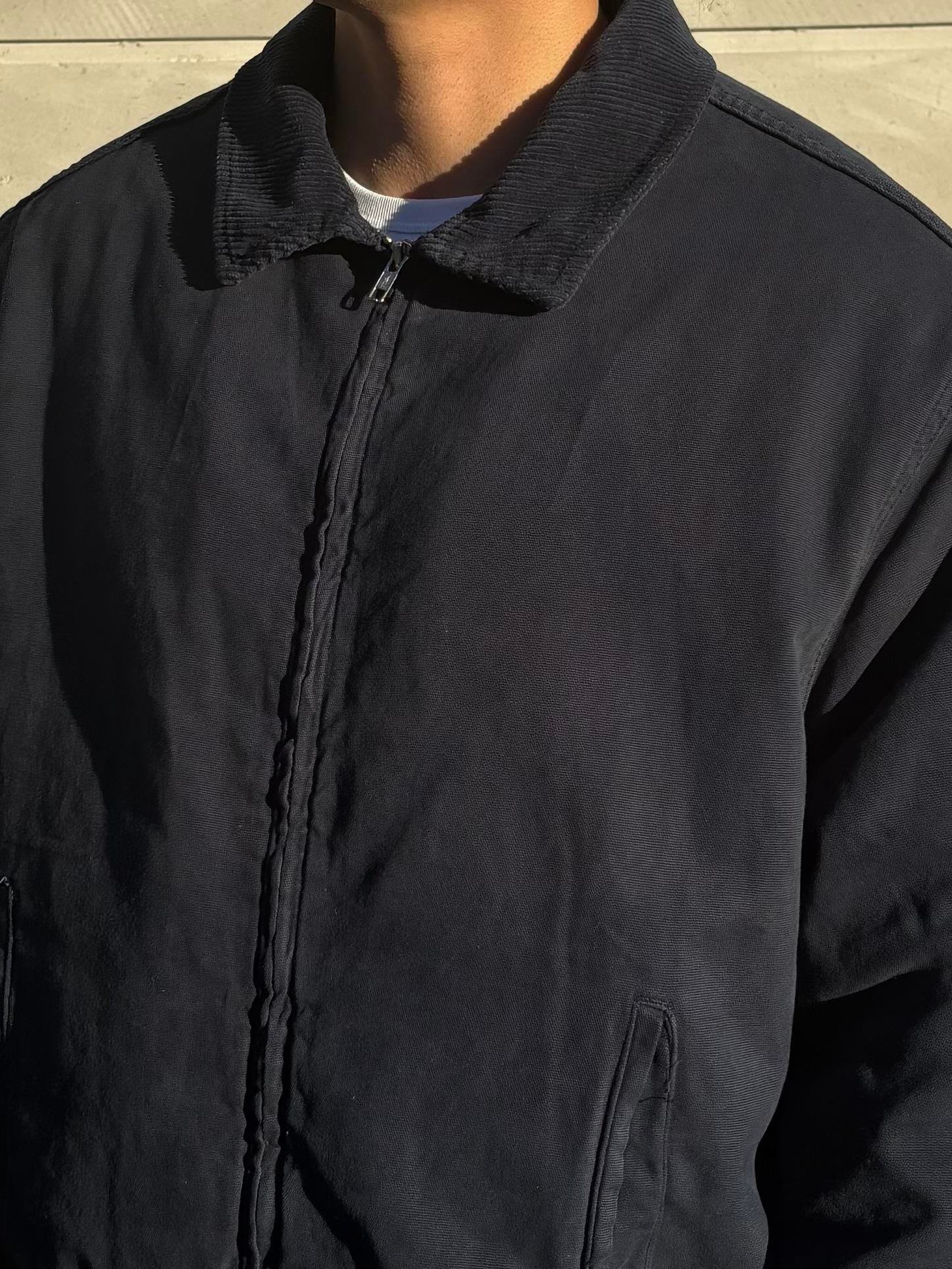 Premium Navy Blue Woolly Bomber Jacket