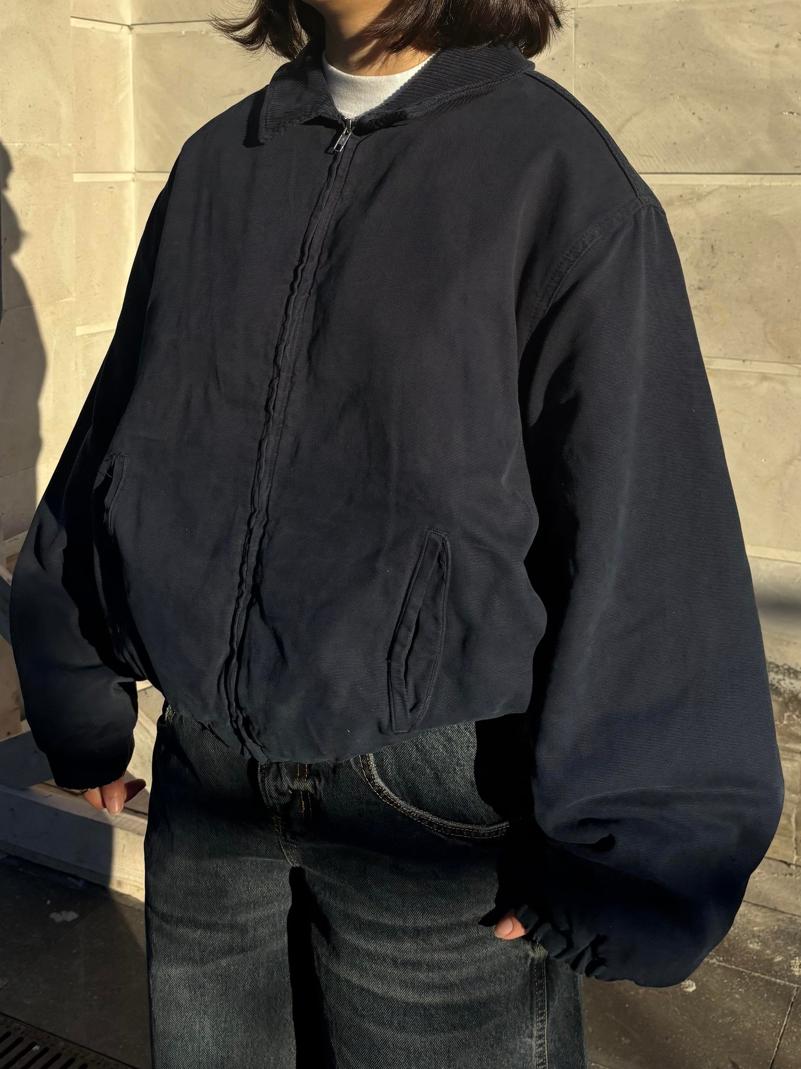 Premium Navy Blue Woolly Bomber Jacket