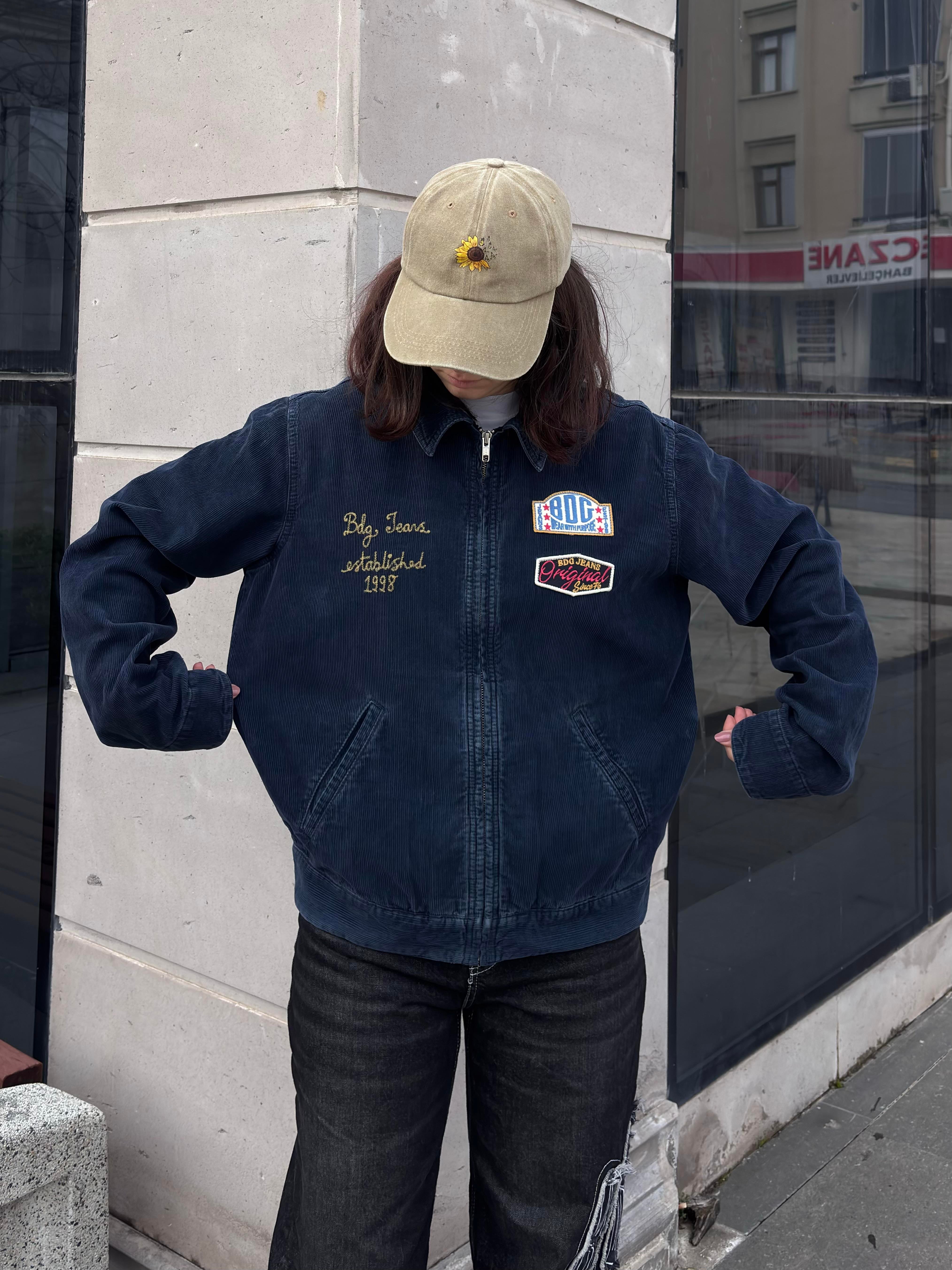 Premium Navy Conduroy Mechanic Jacket