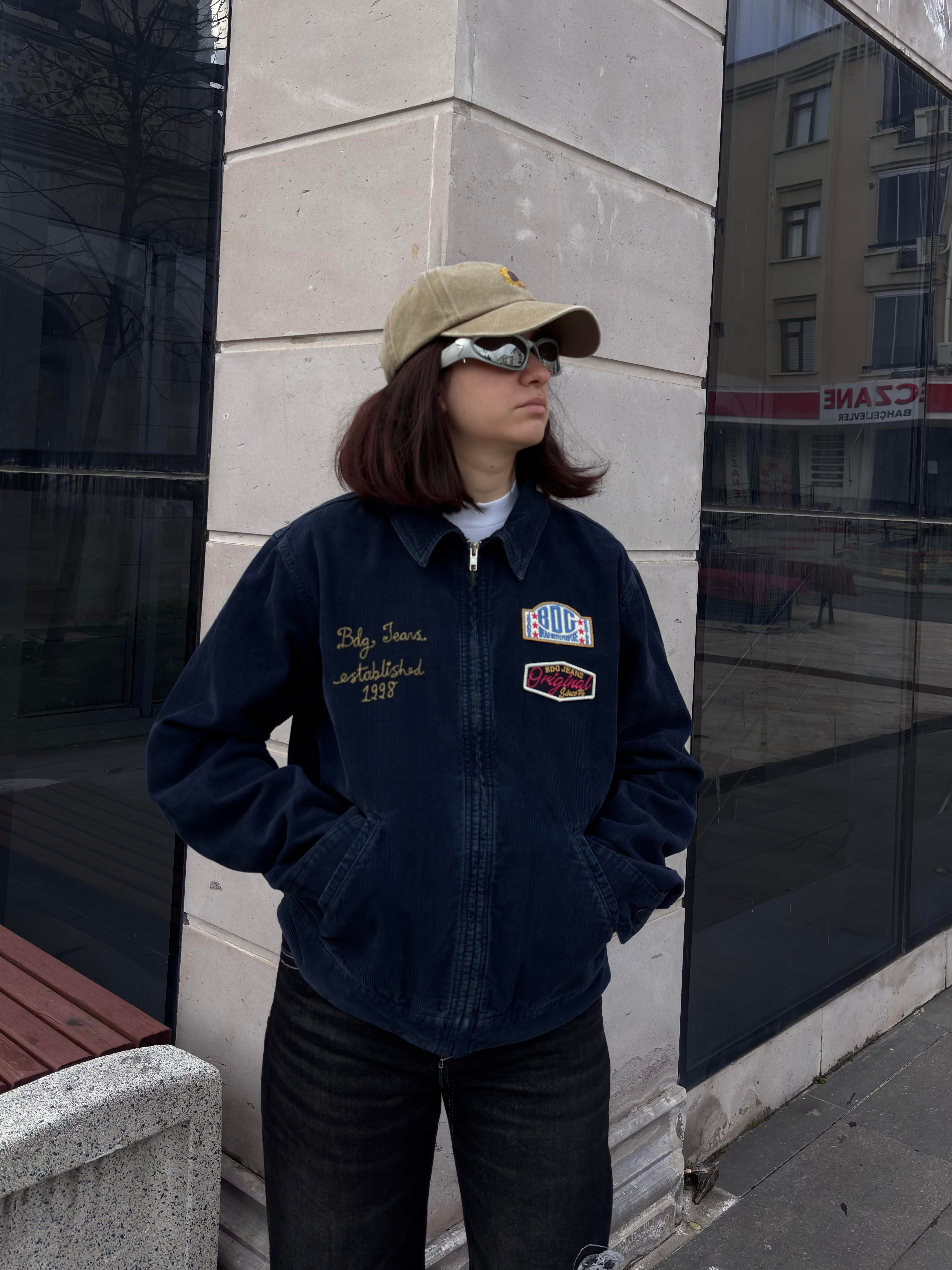 Premium Navy Conduroy Mechanic Jacket