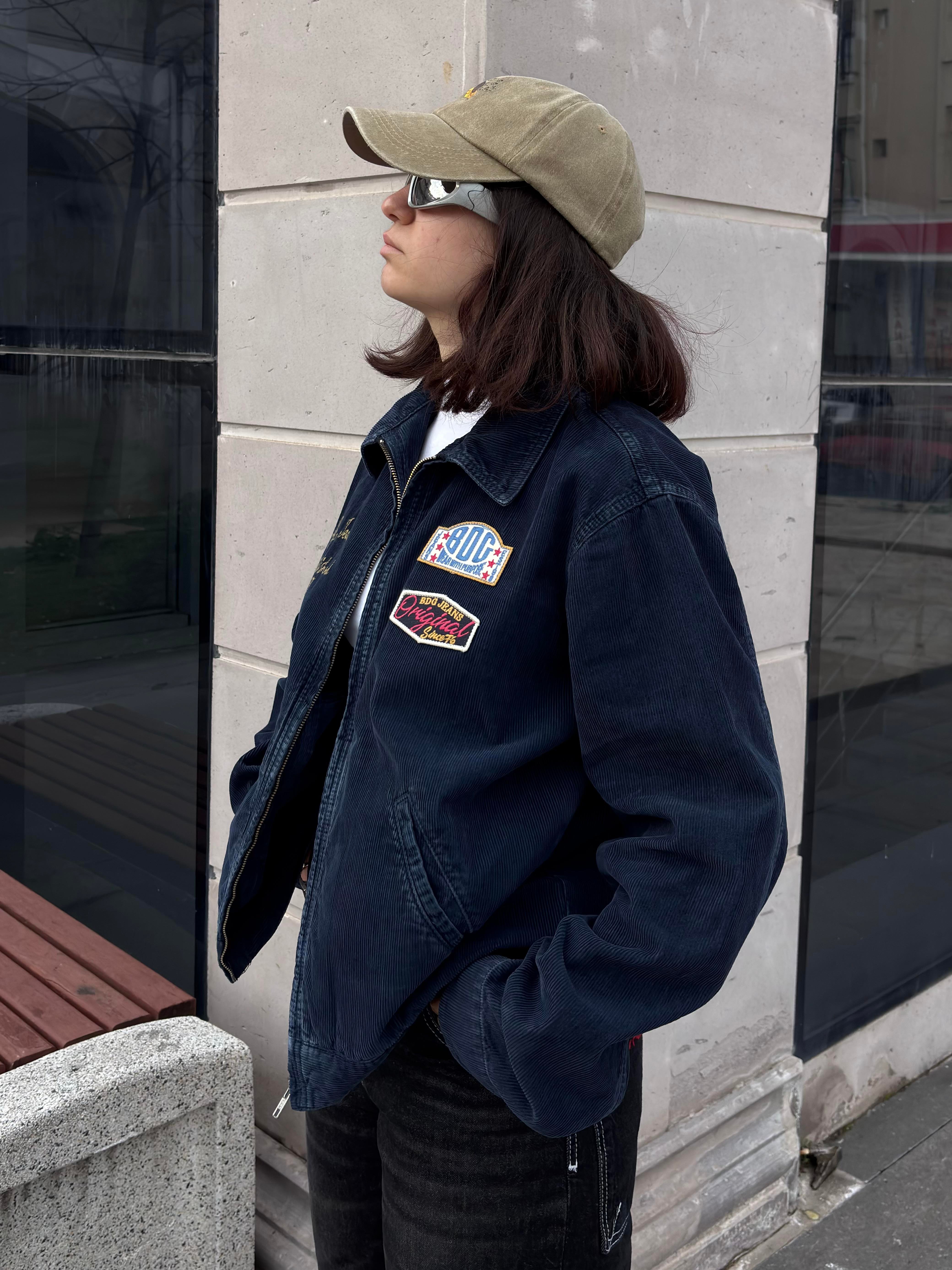 Premium Navy Conduroy Mechanic Jacket